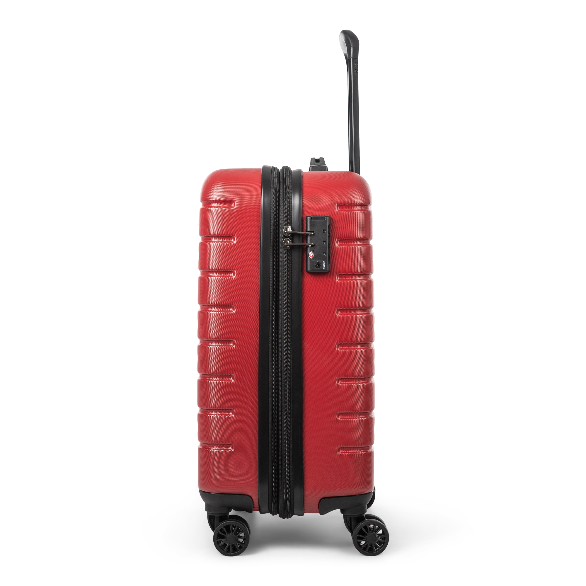 Left View: Bugatti - Geneva Carry on Suitcase - Red