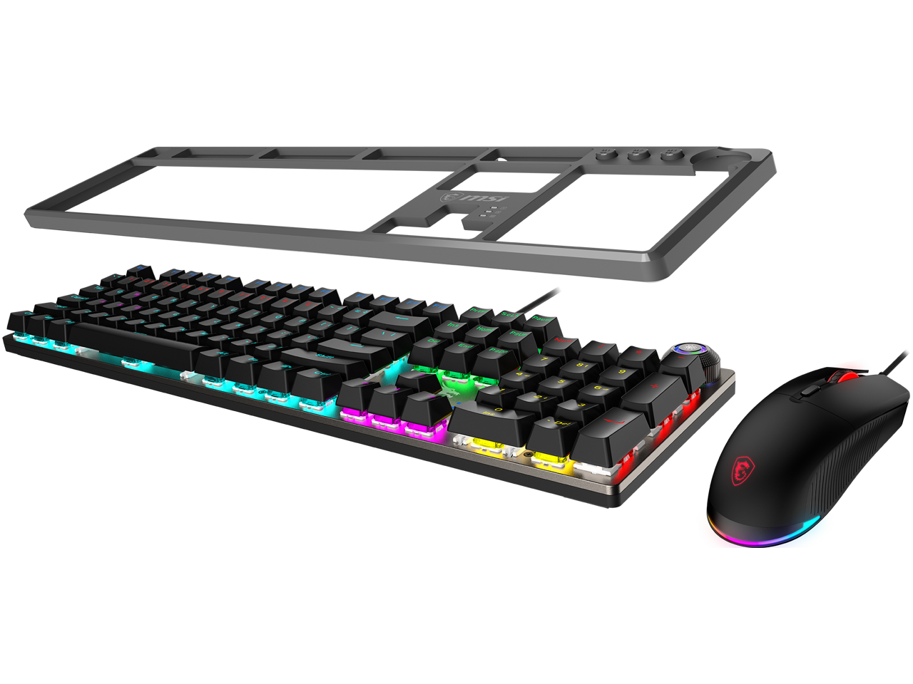 Alt View 4. MSI - MSI Forge GK310 Mech Combo - Red Switches, RGB, Ergonomic, Anti-Ghosting - RGB.