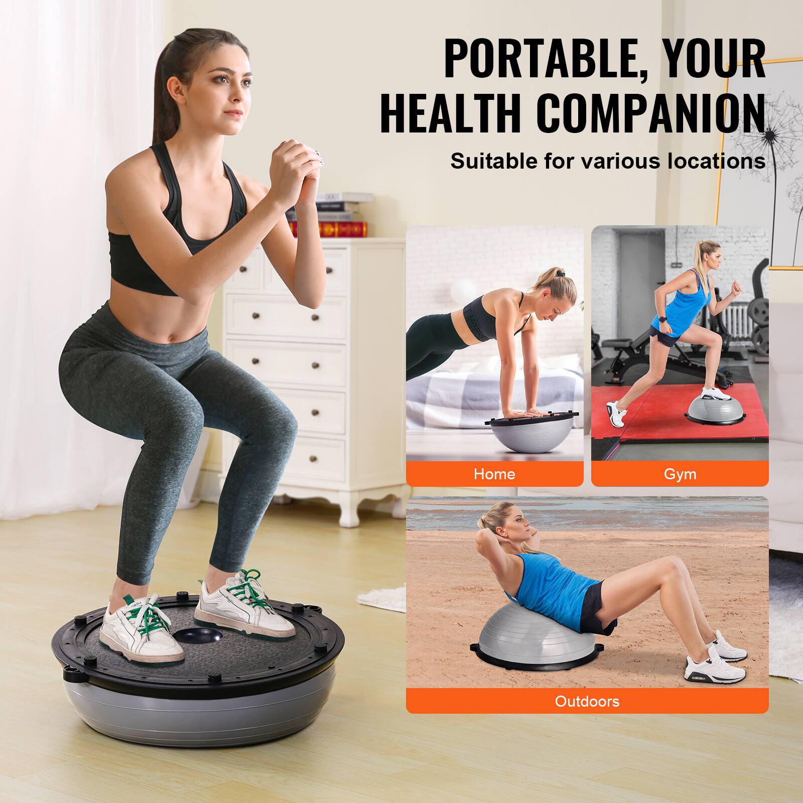 PORTABLE, YOUR HEALTH COMPANION Suitable for various locations Home Gym Outdoors