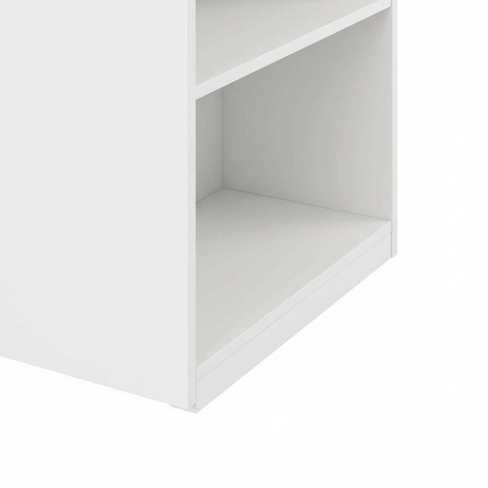 Alt View 2. FurniFact - Engineered Wood bookcase with open shelving for home storage - White.