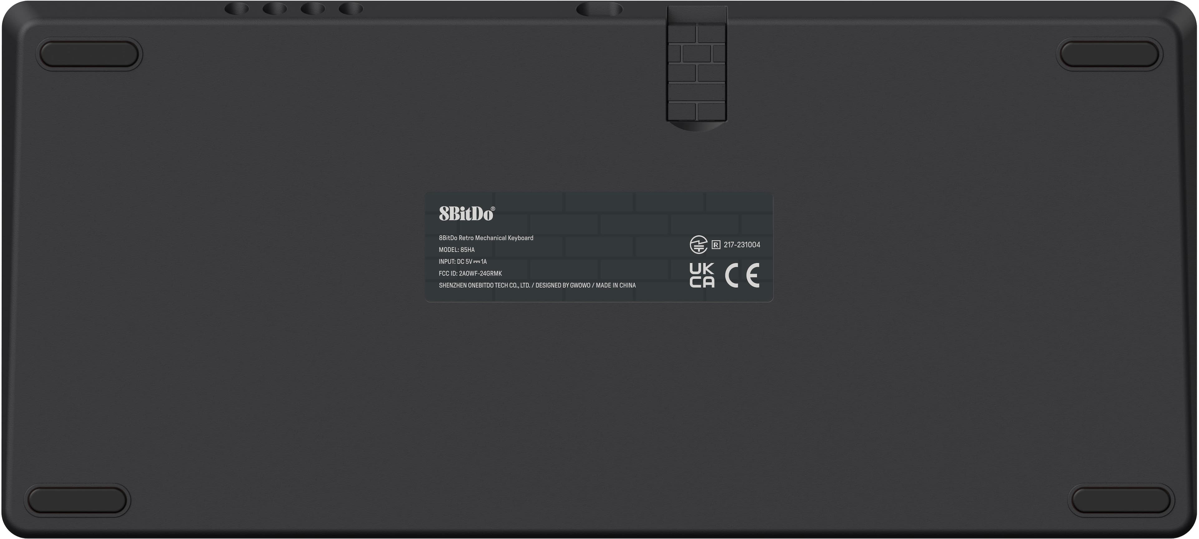 The text on the image reads: "Retro Mechanical Keyboard Model KS-87 INPUT DC 5V 100mA FCC CE ROHS WEEE"