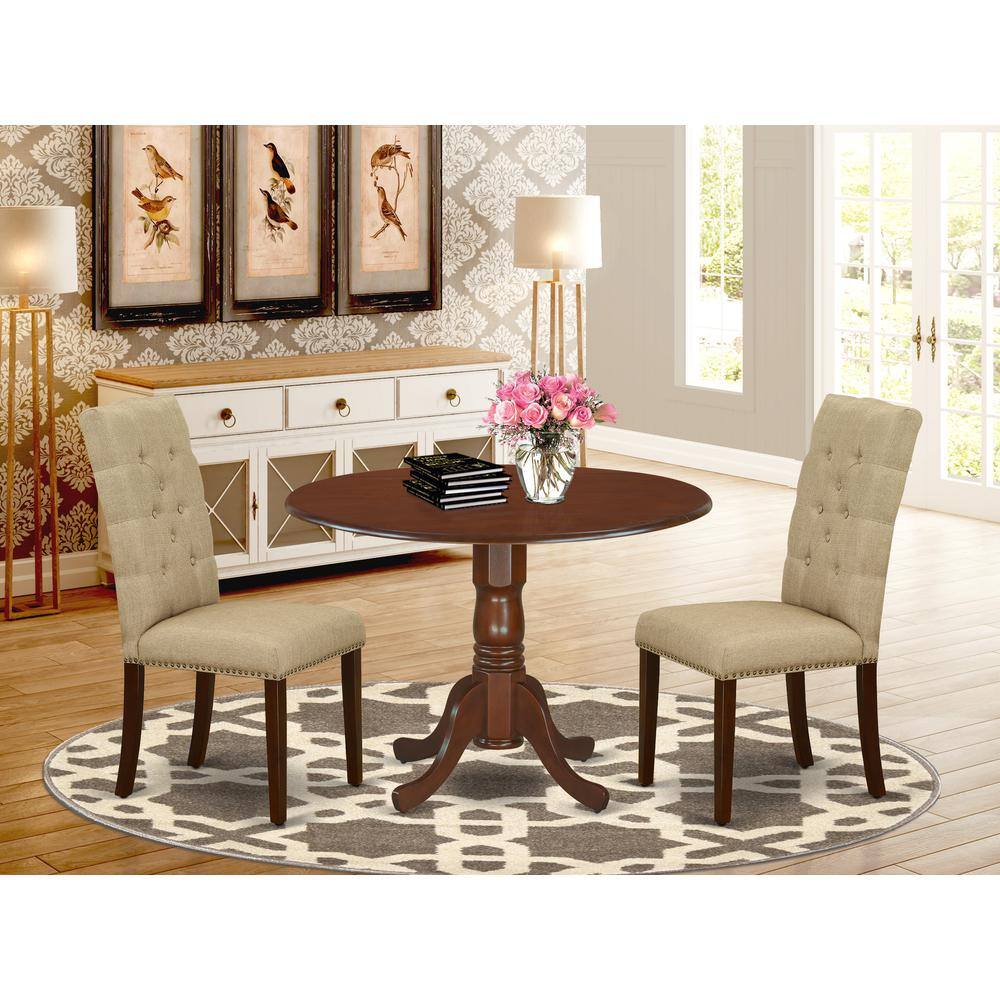 Left. East West Furniture - Dining Room Set Mahogany - Brown.