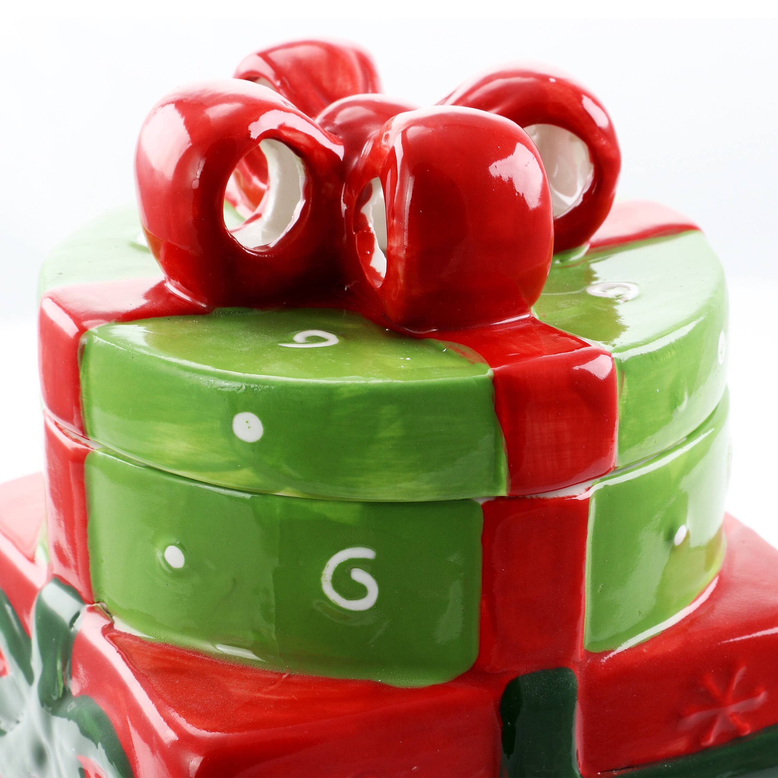 Alt View 2. Gibson - Gibson Home Christmas Estate 7.5 Inch Gift Box Holiday Cookie Jar - Multi-color.