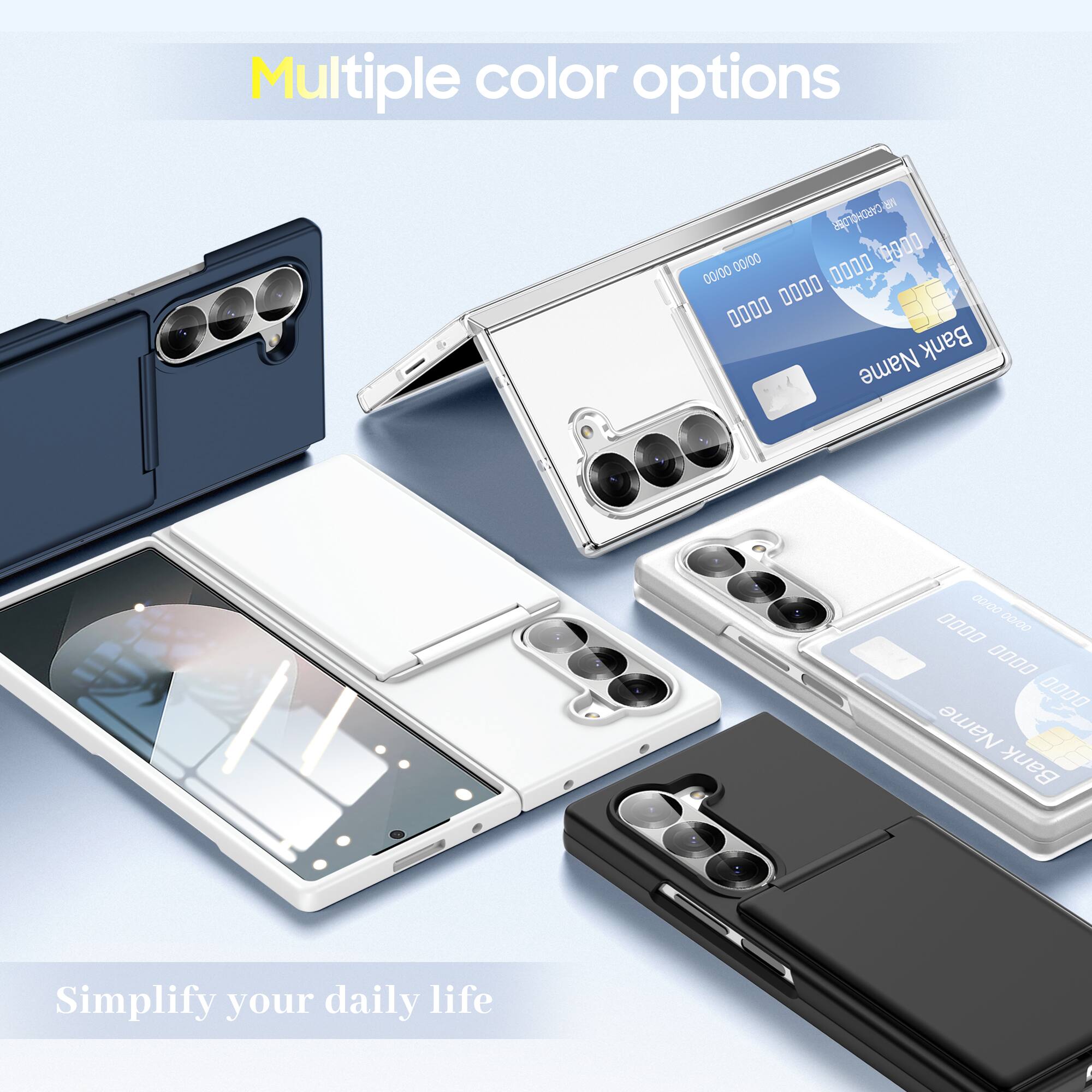 Multiple color options

Bank Name 00-00 0000 00-00 0000 0000

Simplify your daily life
