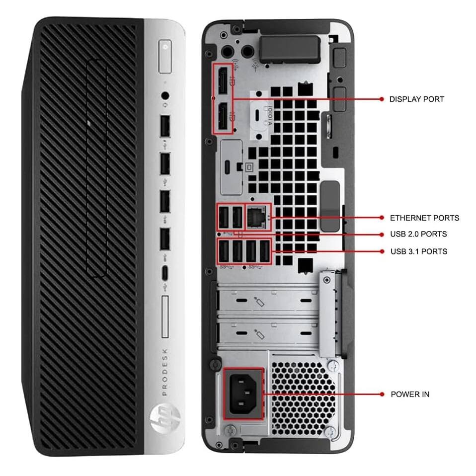 DISPLAY PORT  
ETHERNET PORTS  
USB 2.0 PORTS  
USB 3.1 PORTS  
POWER IN