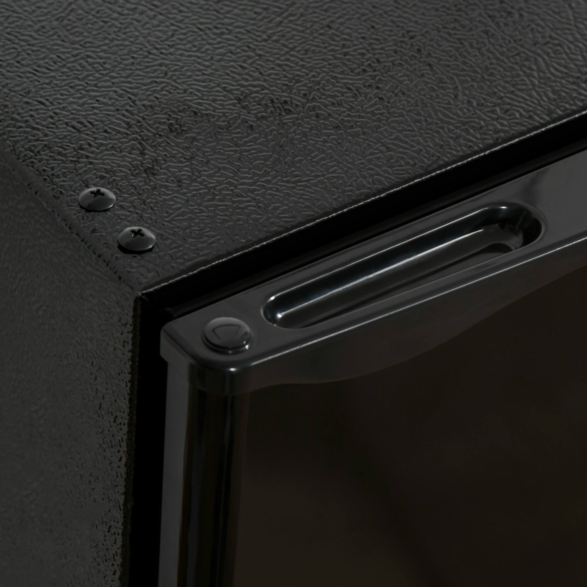 Alt View 1. Aukfa - 3.2 Cu.Ft Mini Fridge with Freezer - Adjustable Thermostat, Reversible Door for Bedroom/Dorm/Office - Black.