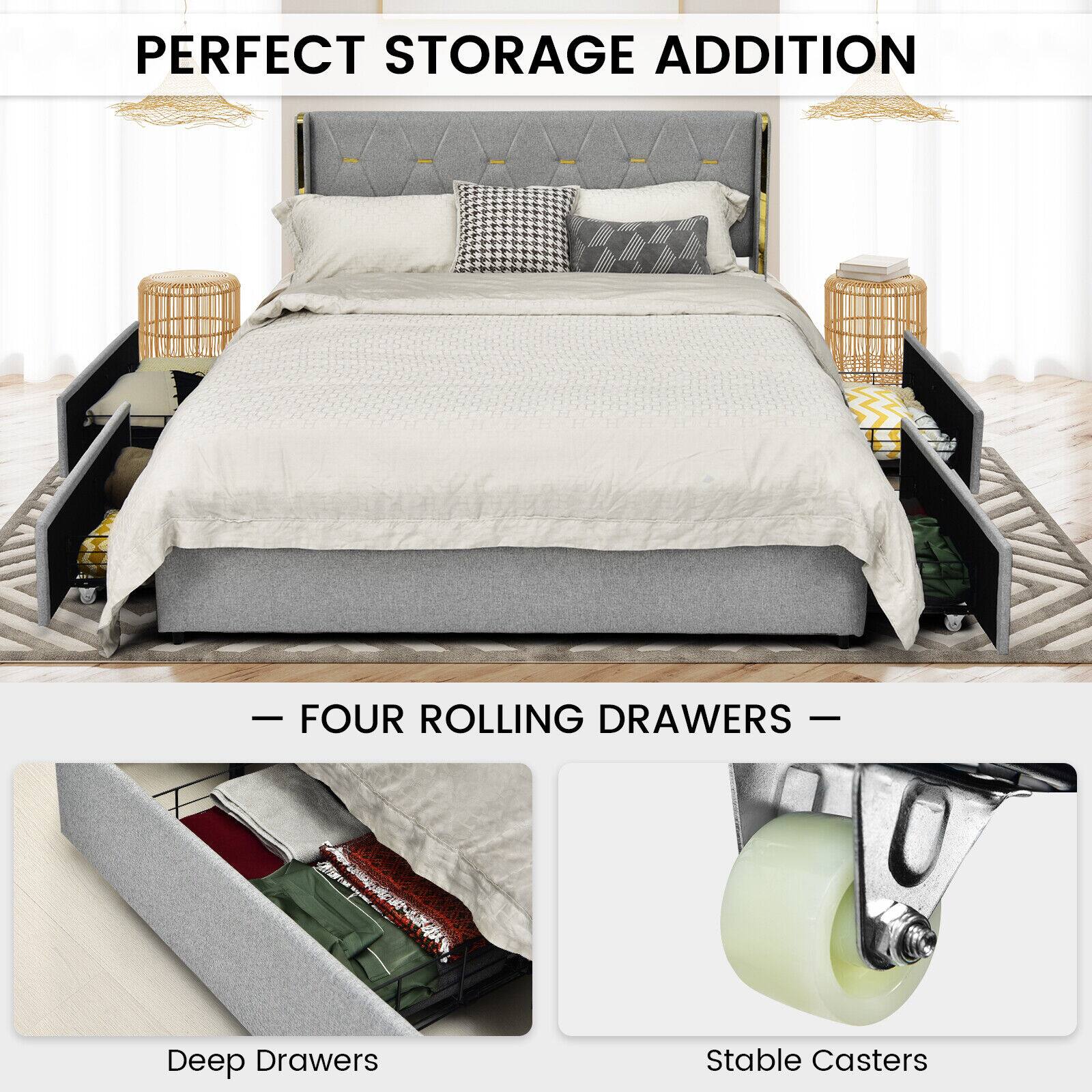 PERFECT STORAGE ADDITION

- FOUR ROLLING DRAWERS -

Deep Drawers

Stable Casters
