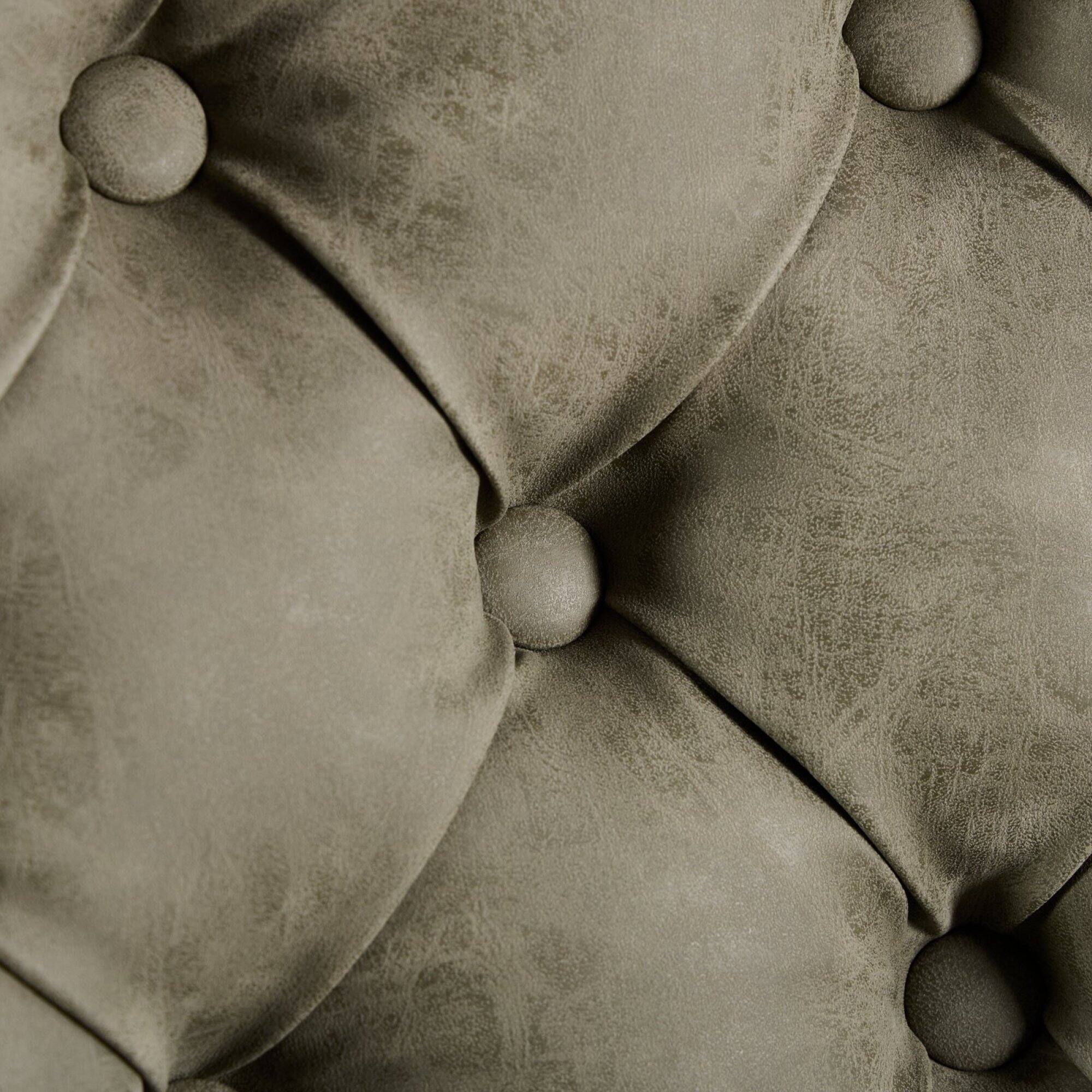 Alt View 7. GOODSILO - Vintage-Inspired Adjustable Swivel Bar Stools with Tufted Backs, Set of 2 for Kitchen and Home Pub - Olive Green.