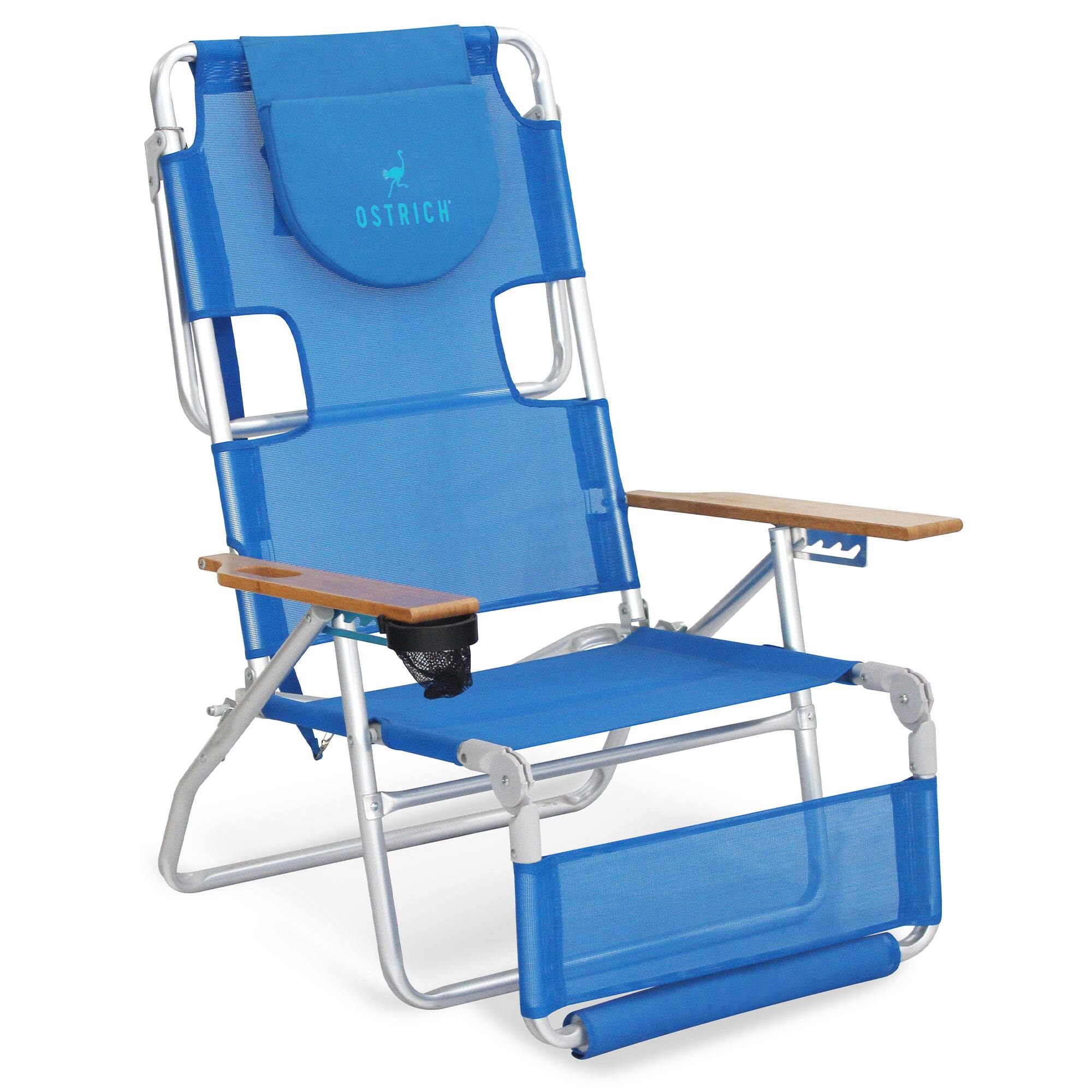 Alt View 8. Ostrich - Ostrich Original 3N1 Beach Lounge Chair and Deluxe 3N1 Outdoor Lounge Chair - Blue.