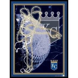 Fan Creations - Kansas City Royals 12'' x 16'' Framed Neon Player Print - Black