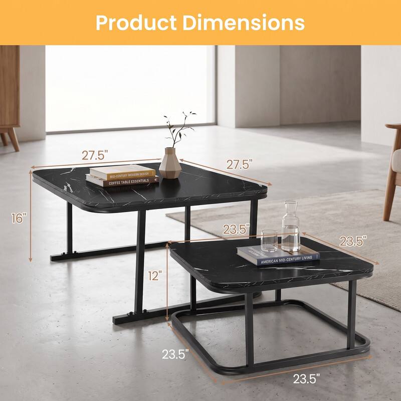 Product Dimensions

27.5" MODERN DESIGN MID-CENTURY COFFEE TABLE ESSENTIALS

27.5"
16"
23.5"
12"
23.5"
23.5"