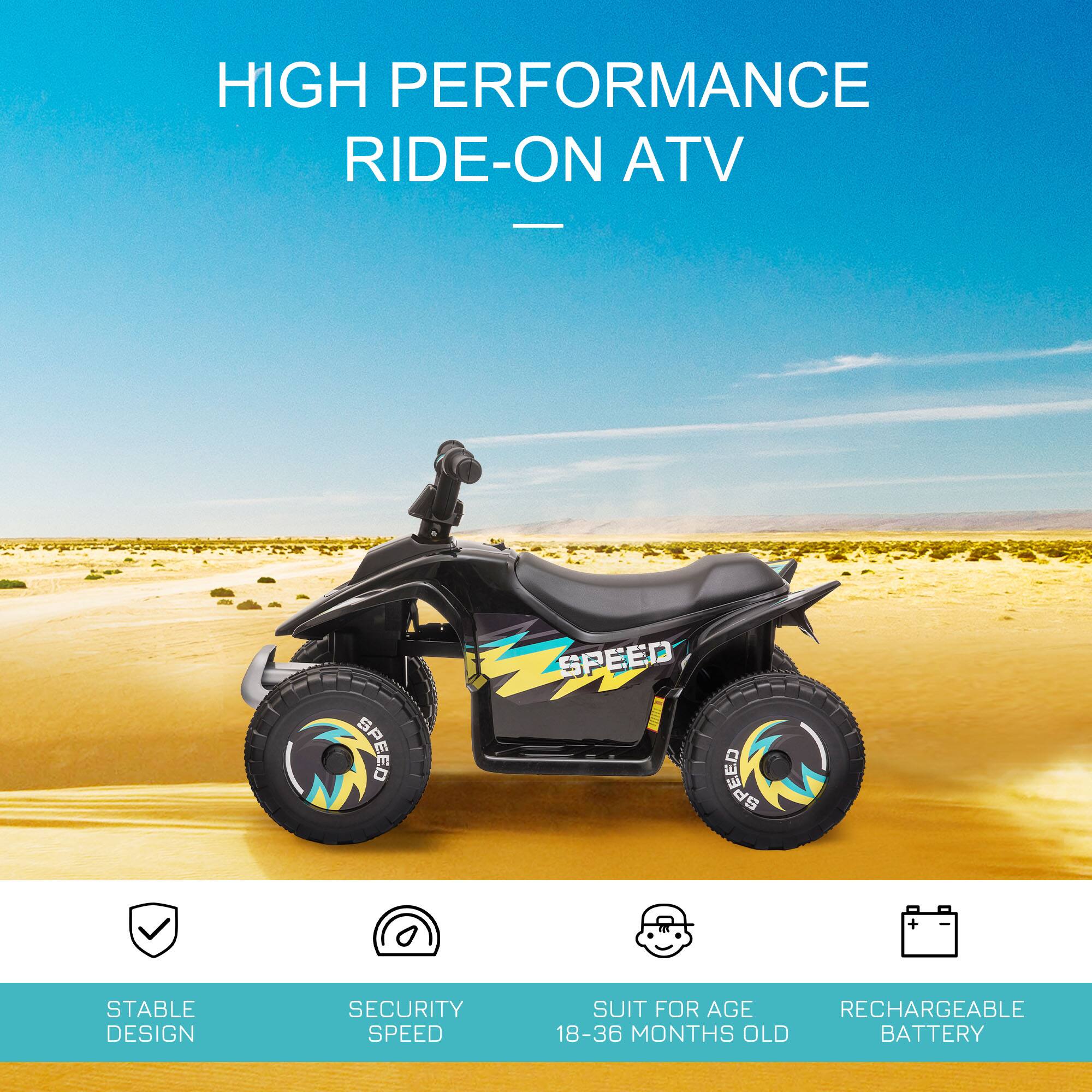 HIGH PERFORMANCE RIDE-ON ATV

- STABLE DESIGN
- SECURITY SPEED
- SUIT FOR AGE 18-36 MONTHS OLD
- RECHARGEABLE BATTERY