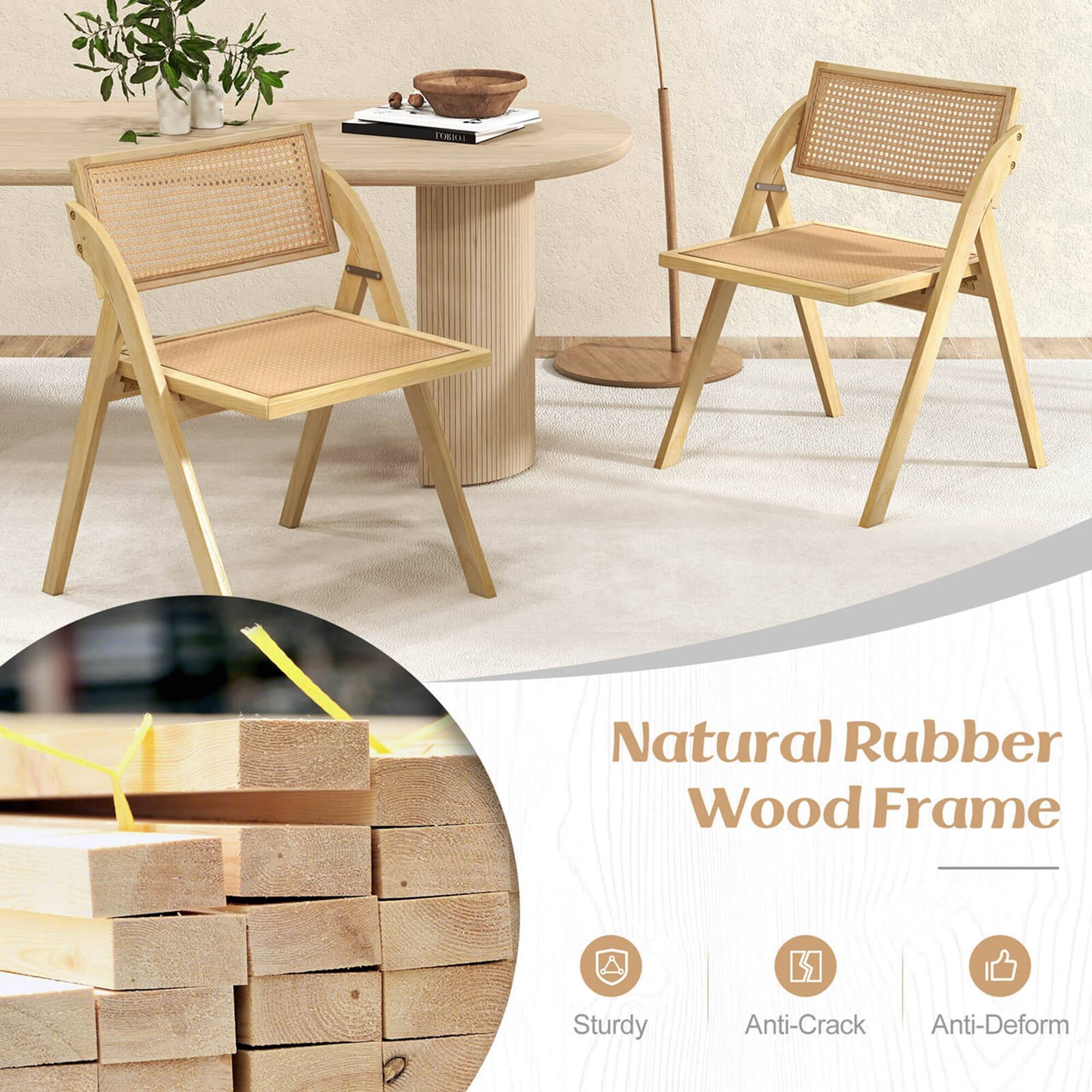 Natural Rubber Wood Frame, Sturdy, Anti-Crack, Anti-Deform
