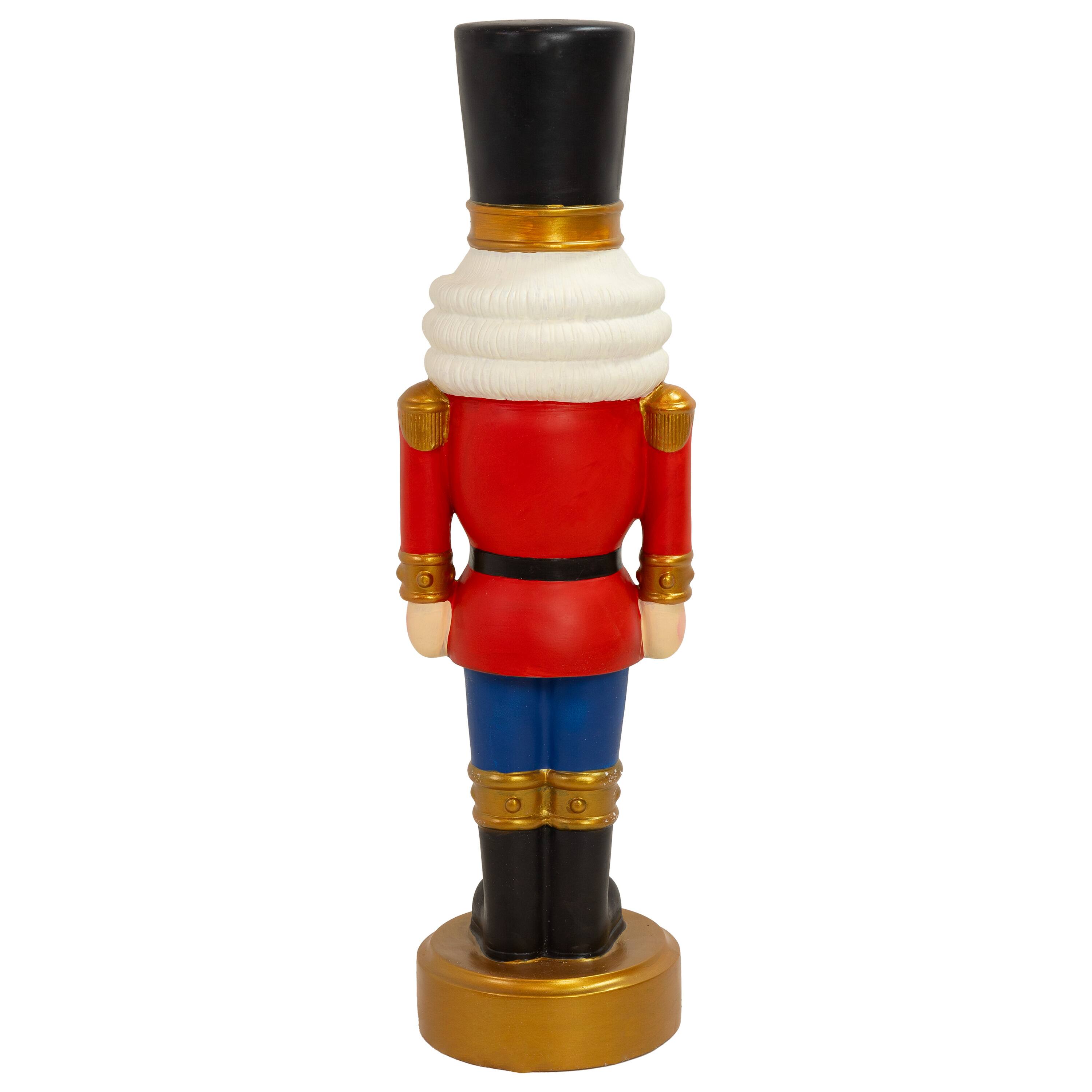 Alt View 10. Sunnydaze - Tommy the Toy Soldier Nutcracker Statue - 37" H - Set of 2 - Red.