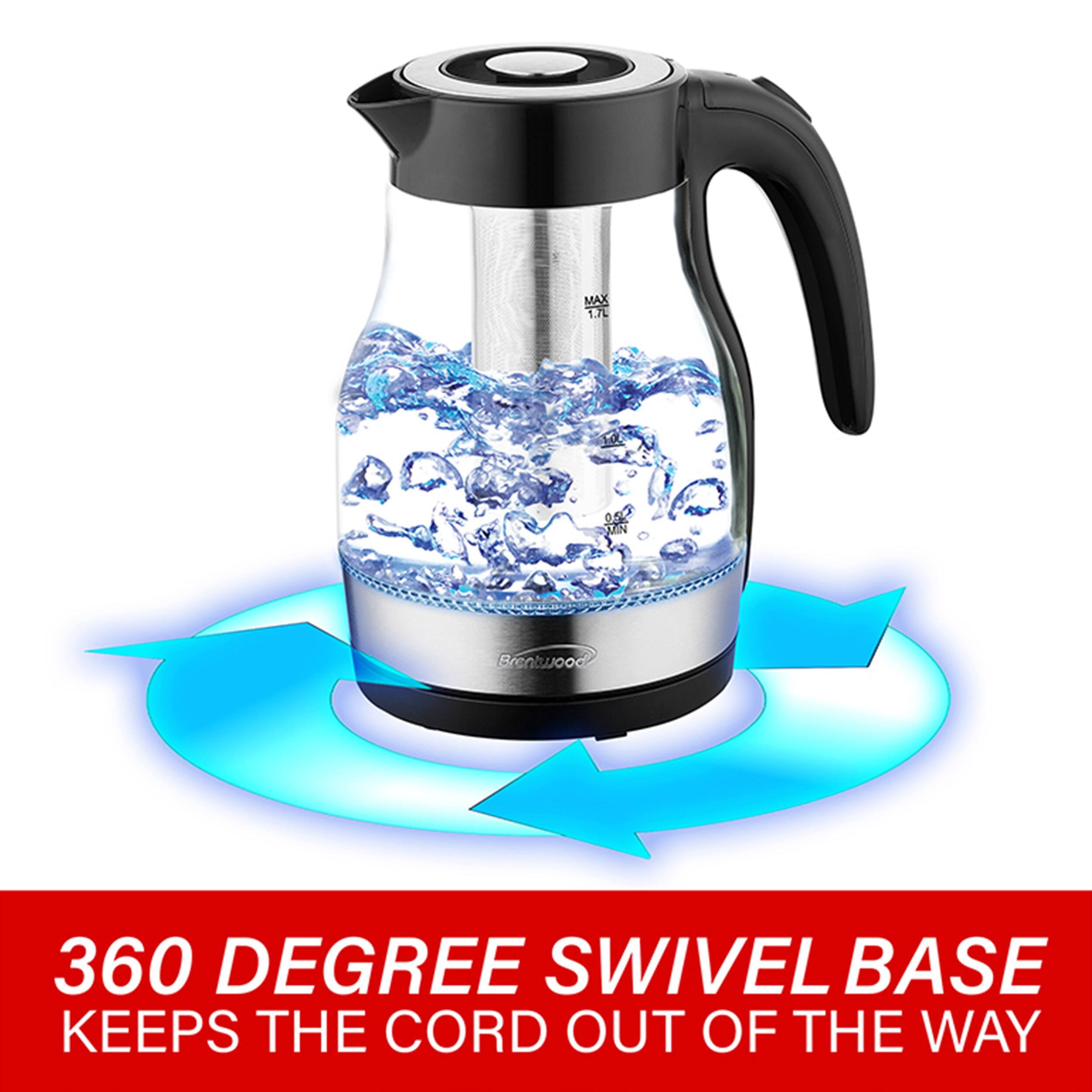 MAX 1.2L Brentwood 360 DEGREE SWIVEL BASE KEEPS THE CORD OUT OF THE WAY