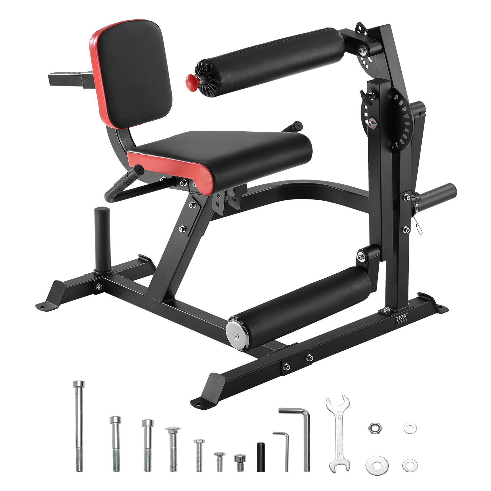 Alt View 5. VEVOR - Leg Extension and Curl Machine, 700 lbs Capacity Lower Body Special Leg Machines, Adjustable Leg Exercise Bench - Black.