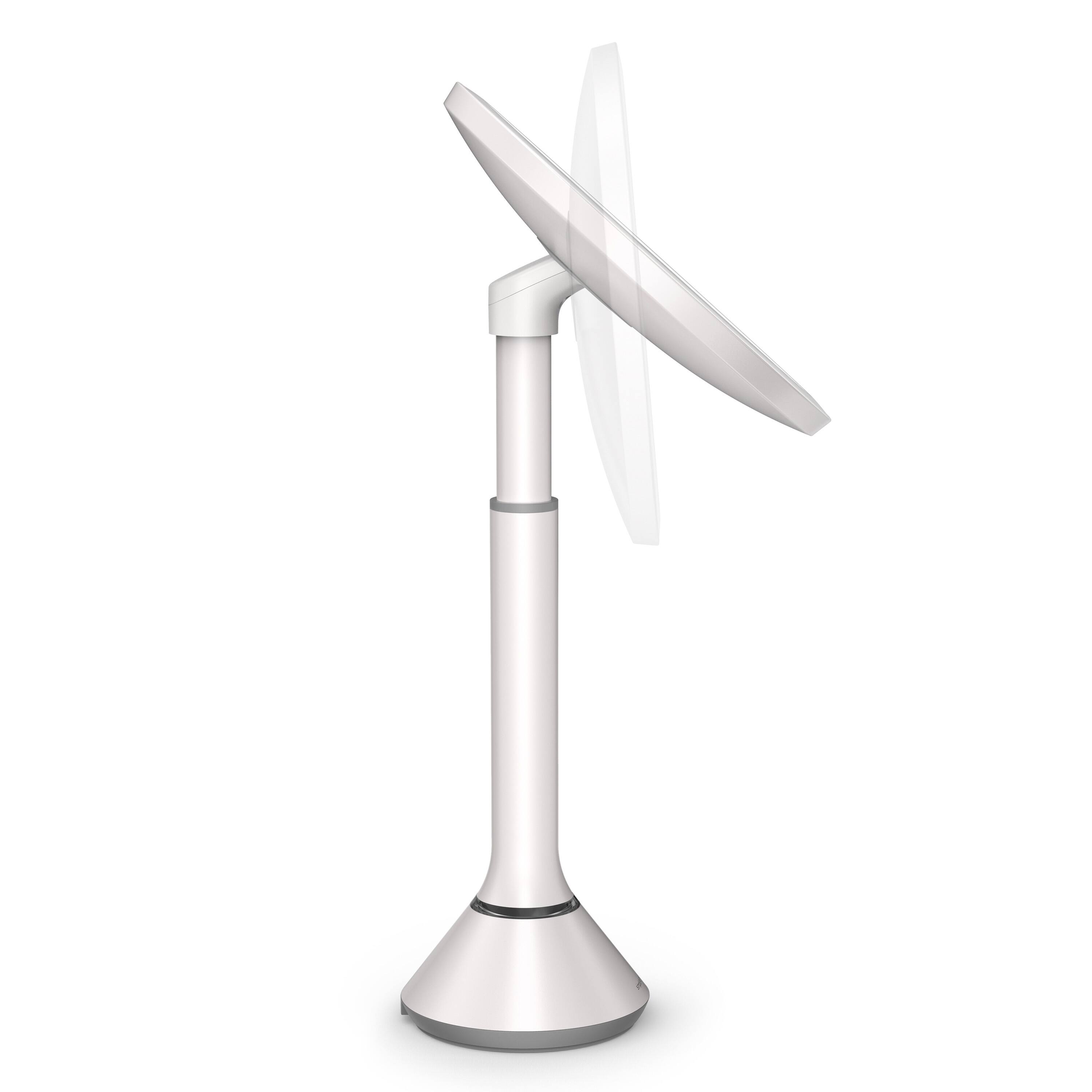 Alt View 3. simplehuman - sensor mirror with touch-control brightness and dual light setting, white stainless steel - White.