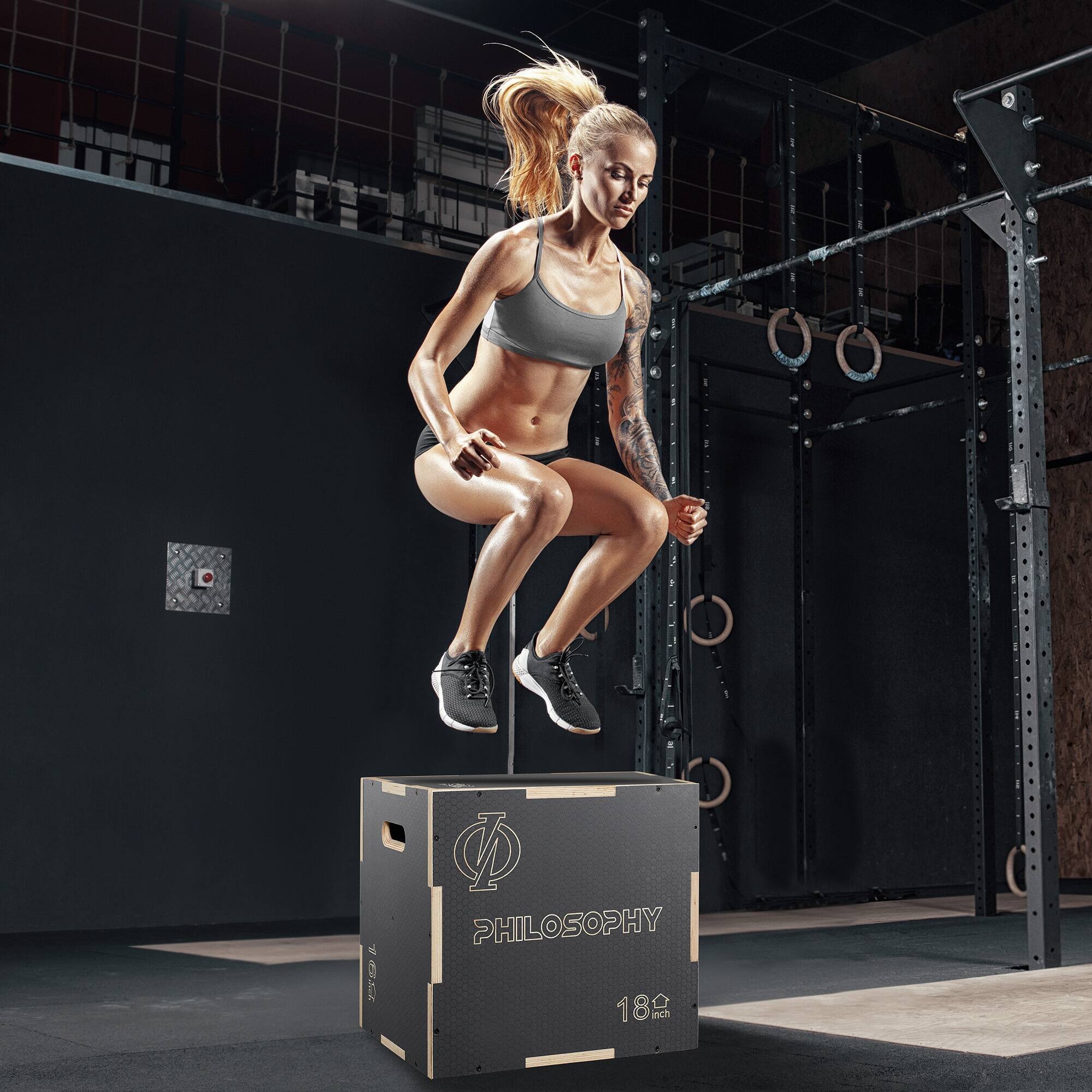 Alt View 5. Philosophy Gym - 3 in 1 Non-Slip Plyo Box - Jump Plyometric Box for Training - Gray.