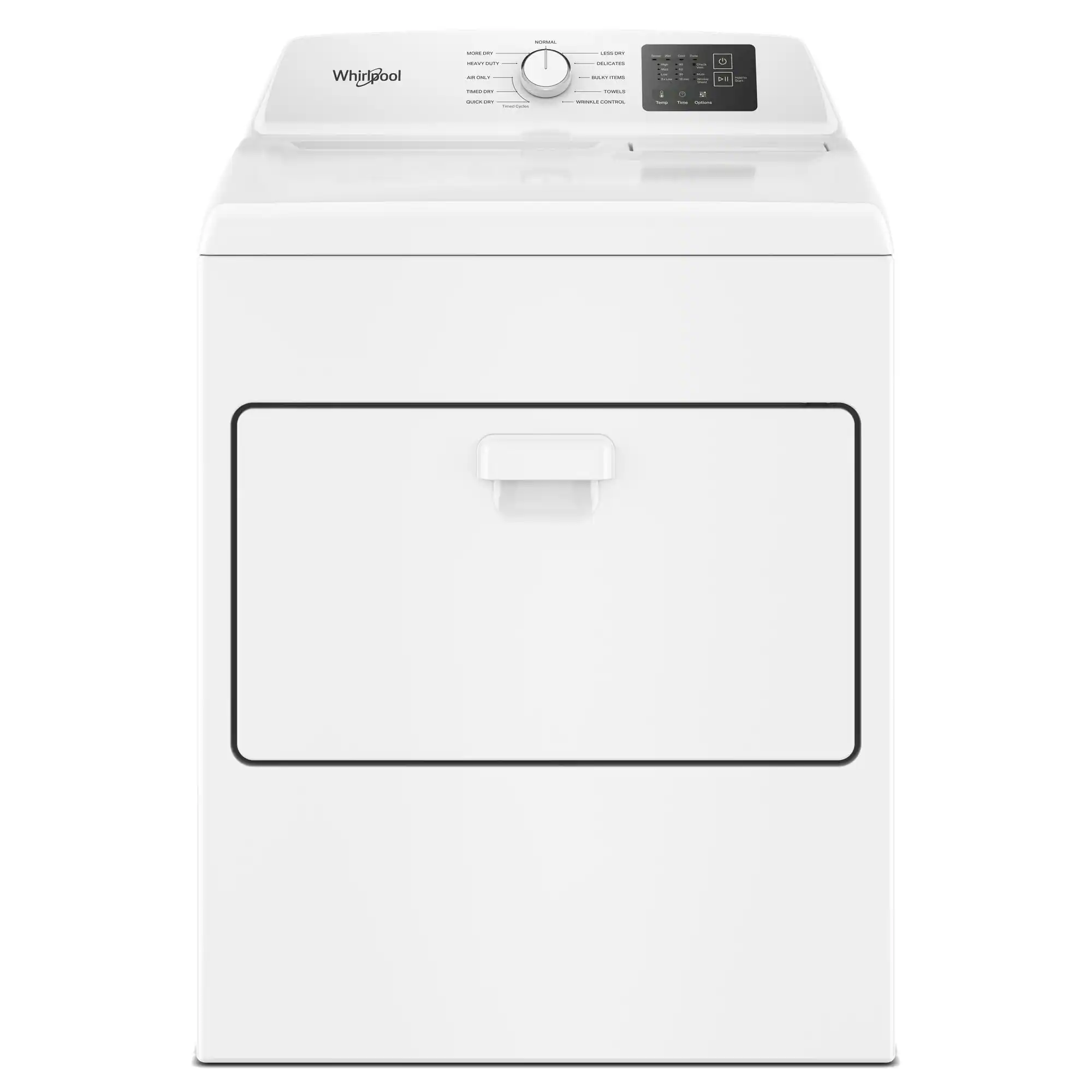 Front. Whirlpool - 7.0 Cu. Ft. Gas Dryer with AutoSensing and Wrinkle Shield Option - White.