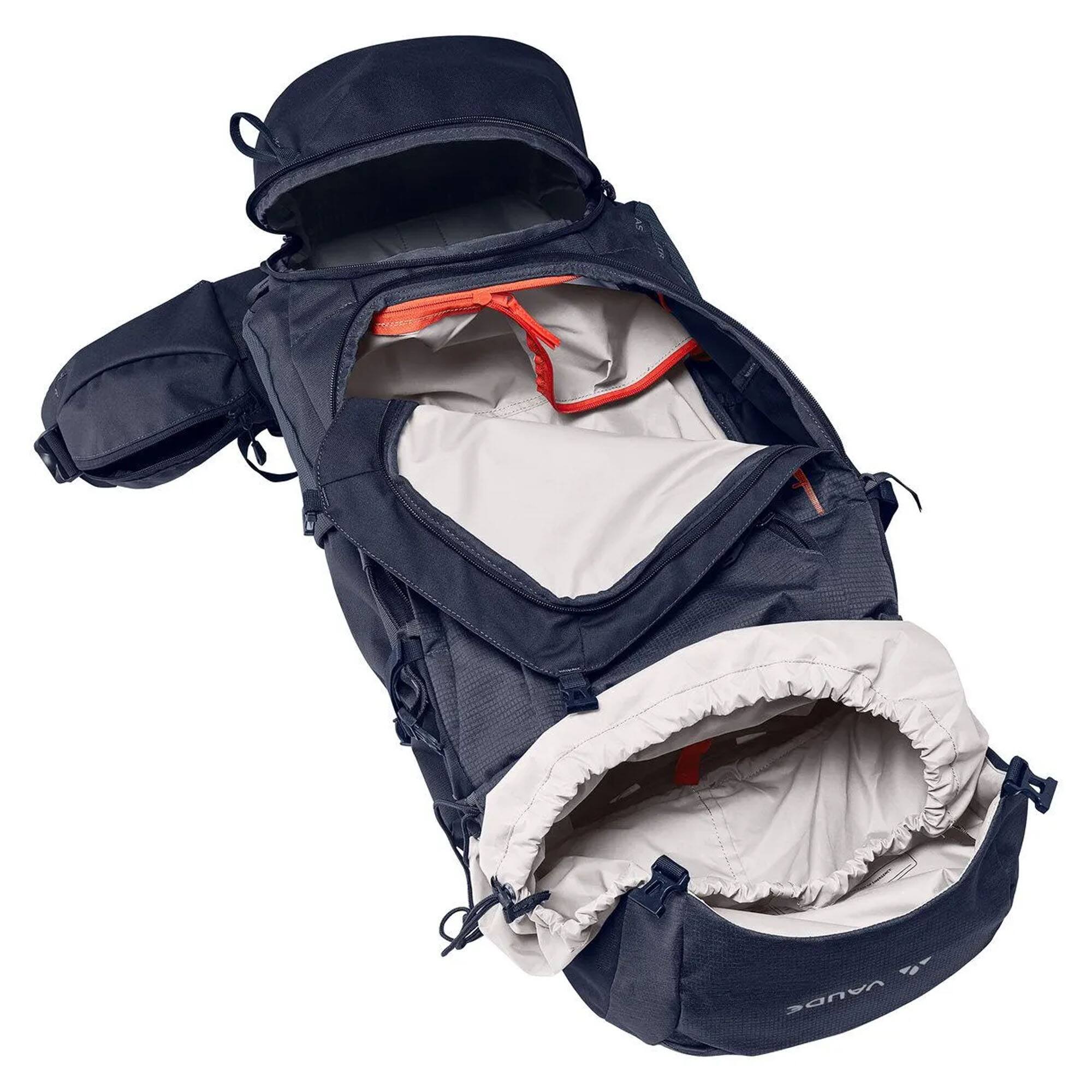Alt View 3. VAUDE - Vaude Asymmetric 42+8 Trekking Backpack - Eclipse - Eclipse.