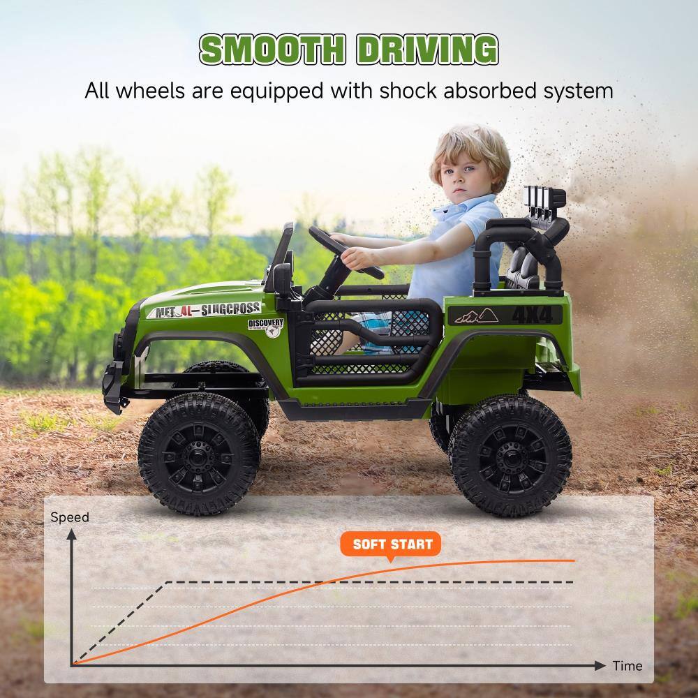 SMOOTH DRIVING  
All wheels are equipped with shock absorbed system  

METAL-SINGCROSS  
DISCOVERY 4X4  

SOFT START