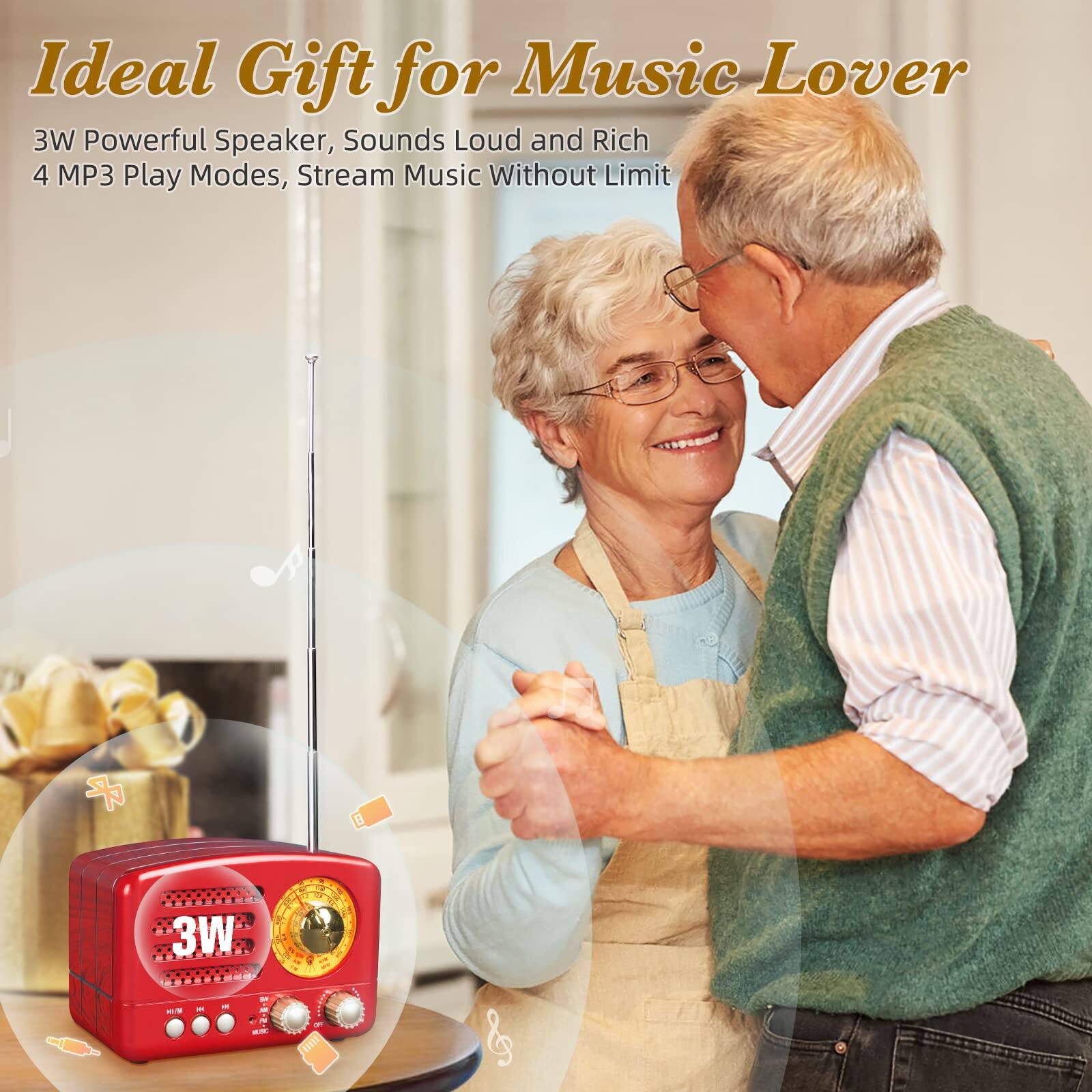 Ideal Gift for Music Lover

3W Powerful Speaker, Sounds Loud and Rich

4 MP3 Play Modes, Stream Music Without Limit