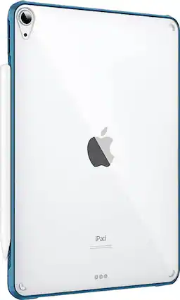 Angle. SaharaCase - Venture Series Case for Apple iPad Air 10.9-inch (4th and 5th Gen) and iPad Air 11-inch (M2 2024 and M3 2025) - Clear Blue.