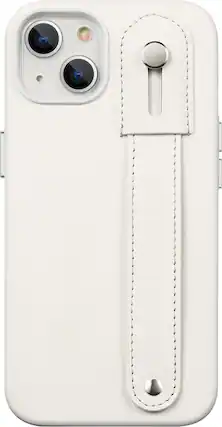 Front. SaharaCase - Indy Series Hand Strap Case for Apple iPhone 13 - Cloud White.