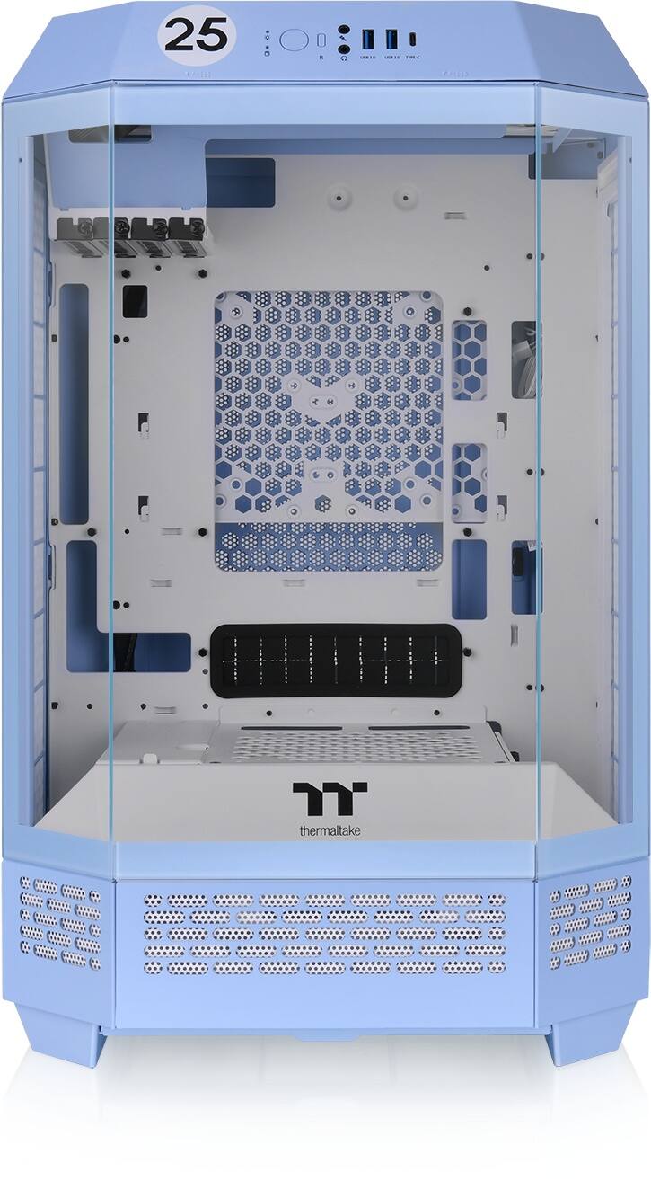 Alt View 11. Thermaltake - The Tower 300 Micro ATX PC Case - Hydrangea Blue.