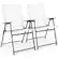 Front. Costway - 2 PCS Patio Folding Portable Dining Chairs Metal Frame Armrests Outdoor - White + Gray.
