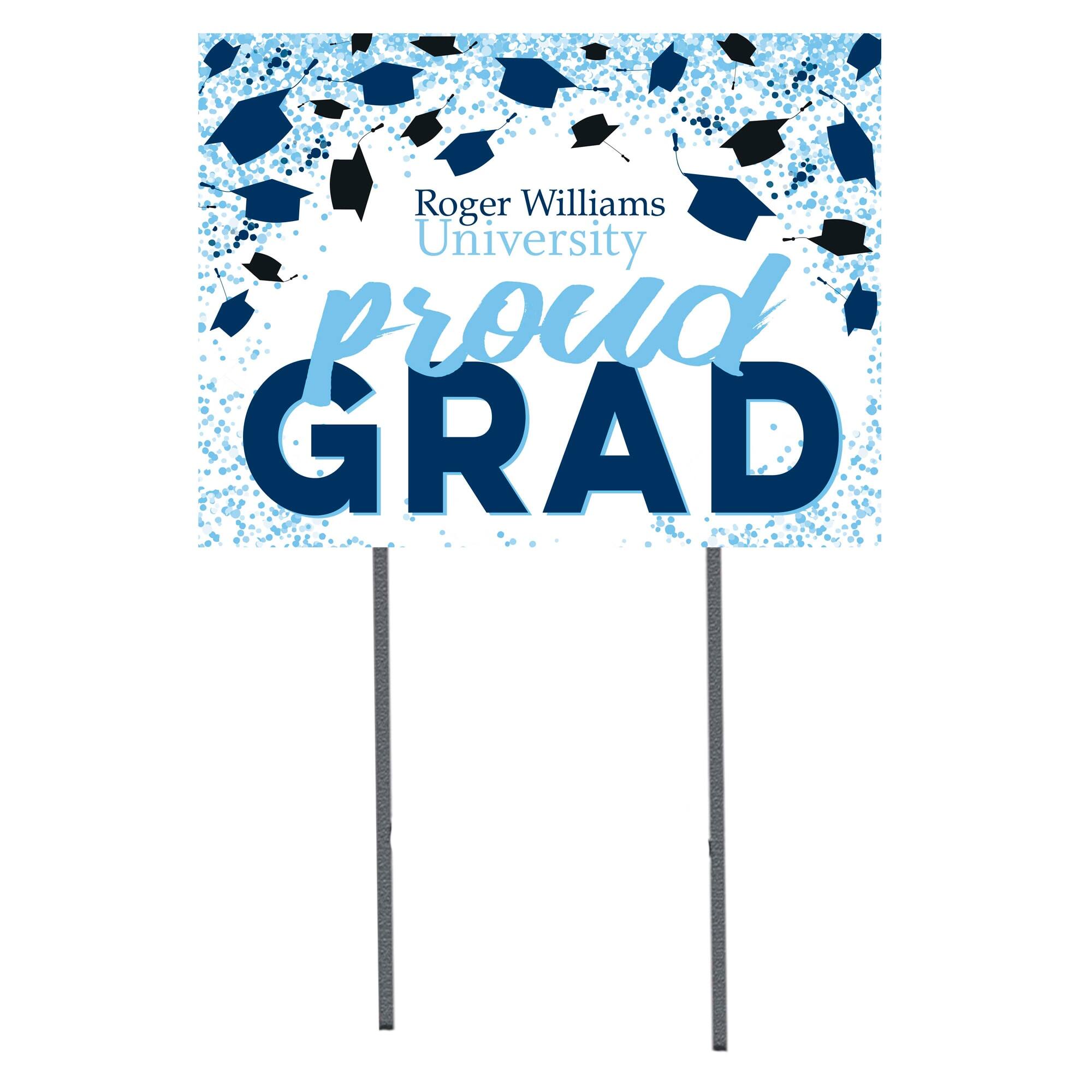 RWU Hawks 18" x 24" Proud Grad Yard Sign