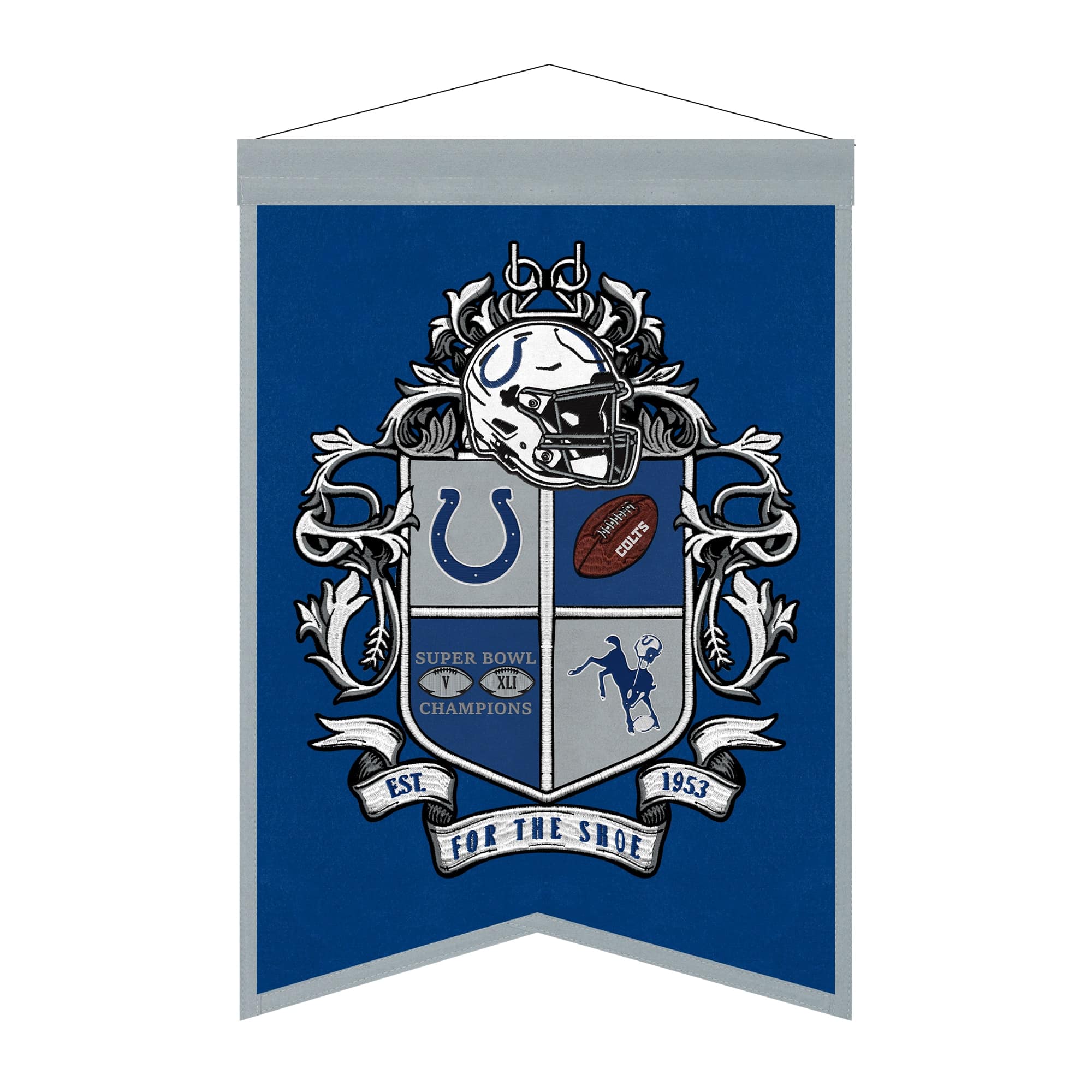 Sporticulture - Indianapolis Colts 15" x 22" Crest Banner - Multicolor