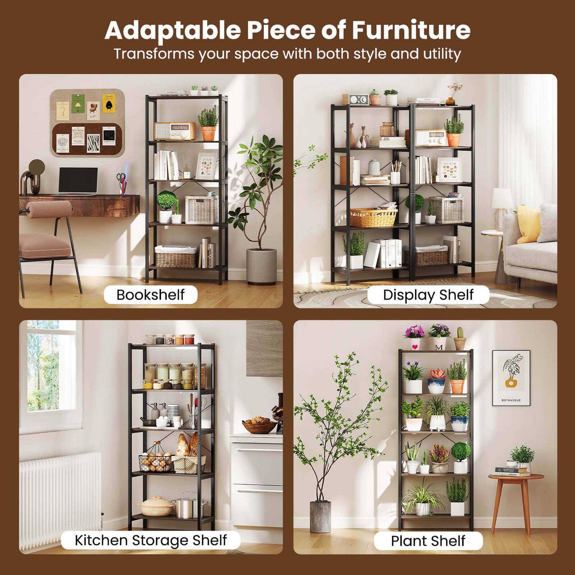 Adaptable Piece of Furniture Transforms your space with both style and utility
Bookshelf
Display Shelf
Kitchen Storage Shelf
Plant Shelf