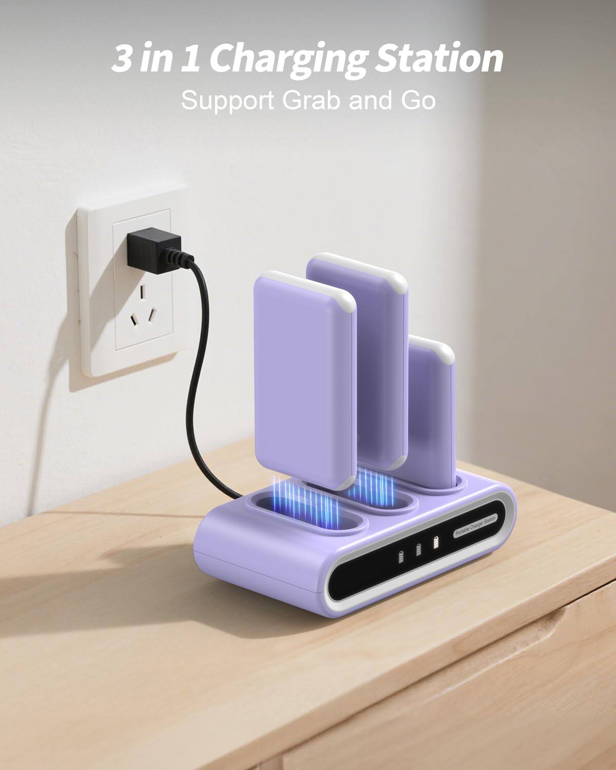 3 in 1 Charging Station  
Support Grab and Go