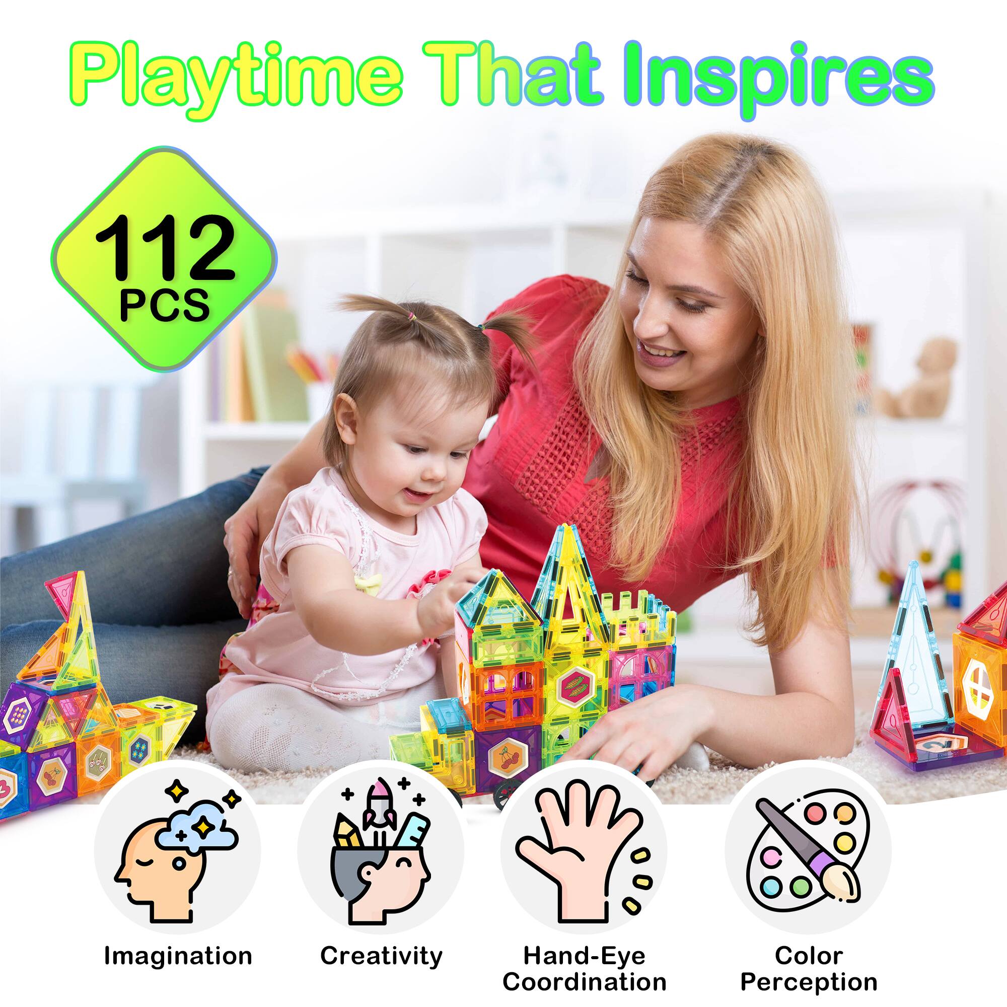 Playtime That Inspires

112 PCS

Imagination
Creativity
Hand-Eye Coordination
Color Perception