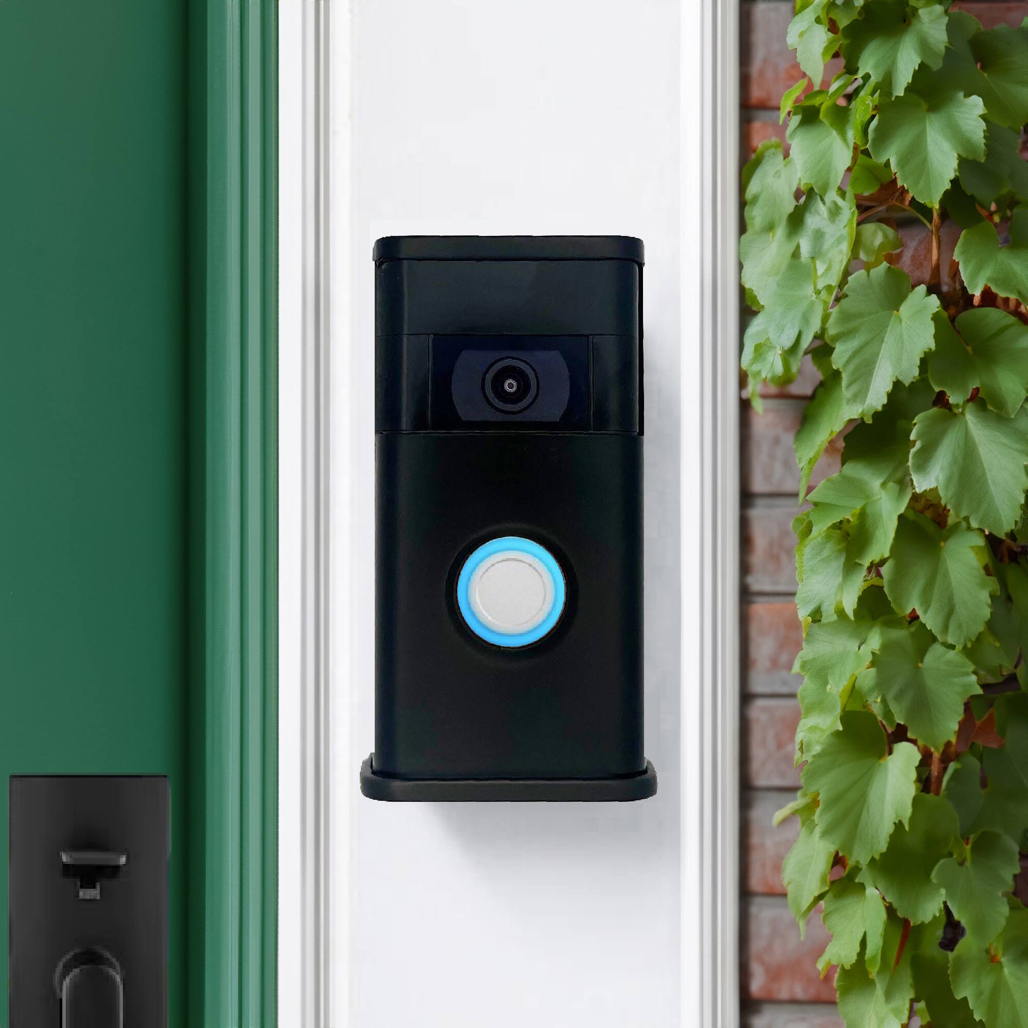 Alt View 3. Michael Healy - Traditional Video Doorbell Cover (Ring 2nd Gen) - Matte Black.
