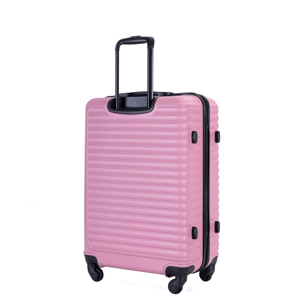 Alt View 1. Ropilly - Ropilly Pink 3 Piece Luggage Set Hardshell Suitcase with Spinner Wheels TSA Lock - Pink.