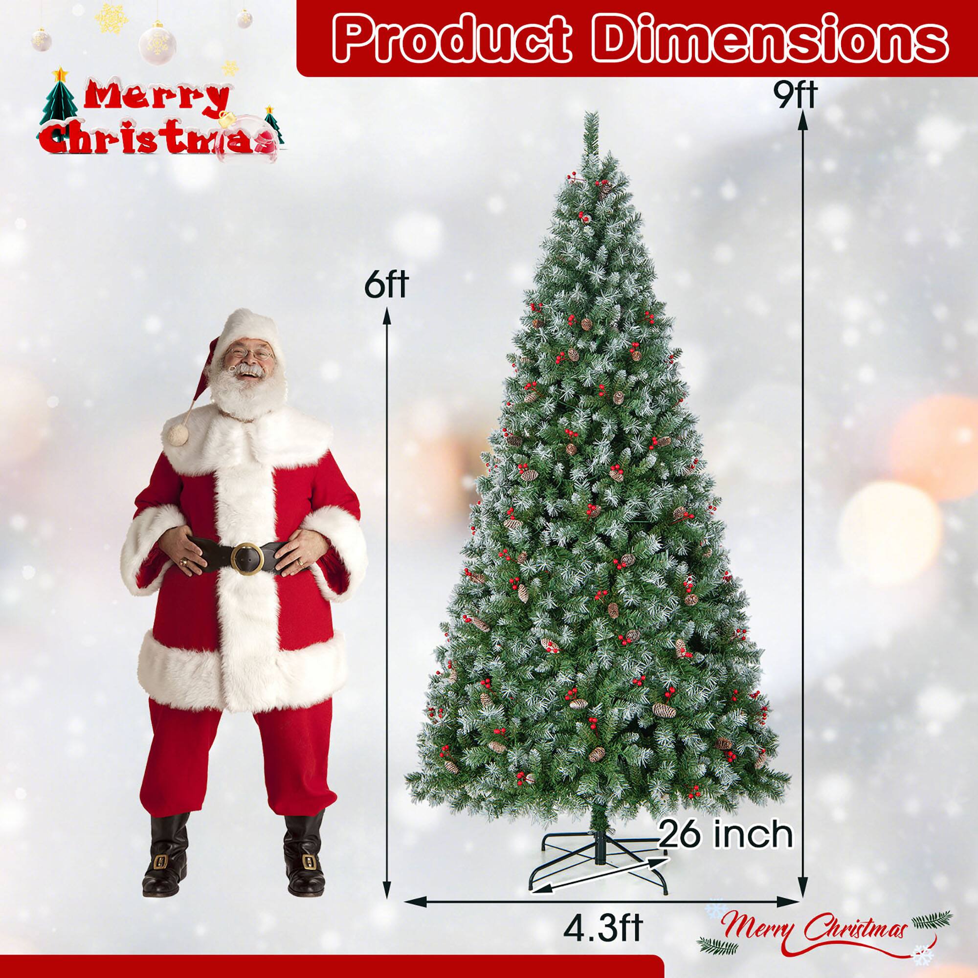 Product Dimensions

Merry Christmas

9ft

6ft

4.3ft

26 inch