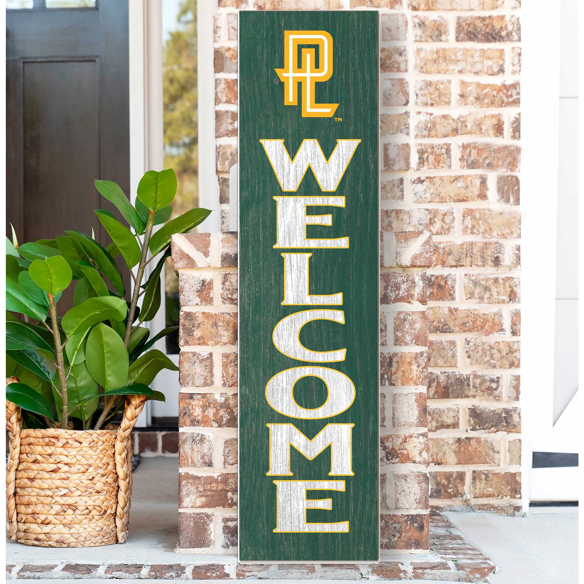 Alt View 1. Jardine - Point Loma Sea Lions 12'' x 48'' Welcome Outdoor Leaner - Orange.