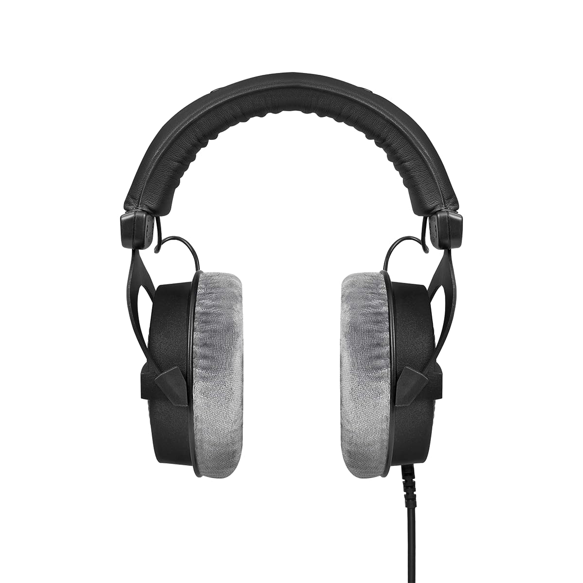Alt View 4. Beyerdynamic - beyerdynamic DT 990 PRO, 250 Ohm, Open Back, Over Ear, Wired Headphones, 3m Coiled Cable, Black with Grey Velour Ear Pad.