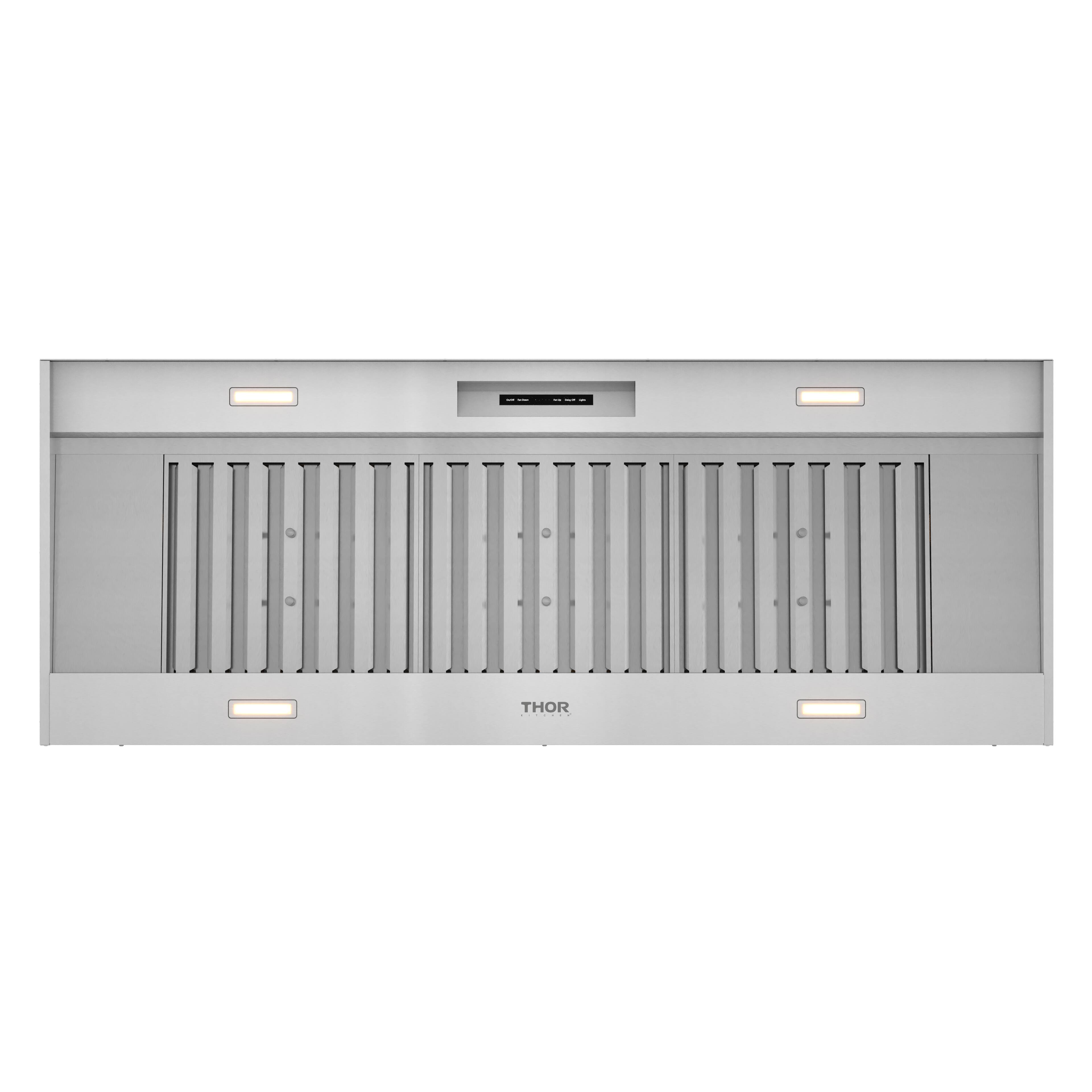 Alt View 2. Thor Kitchen - 60 Inch 1200 CFM Liner Range Hood - Stainless steel.