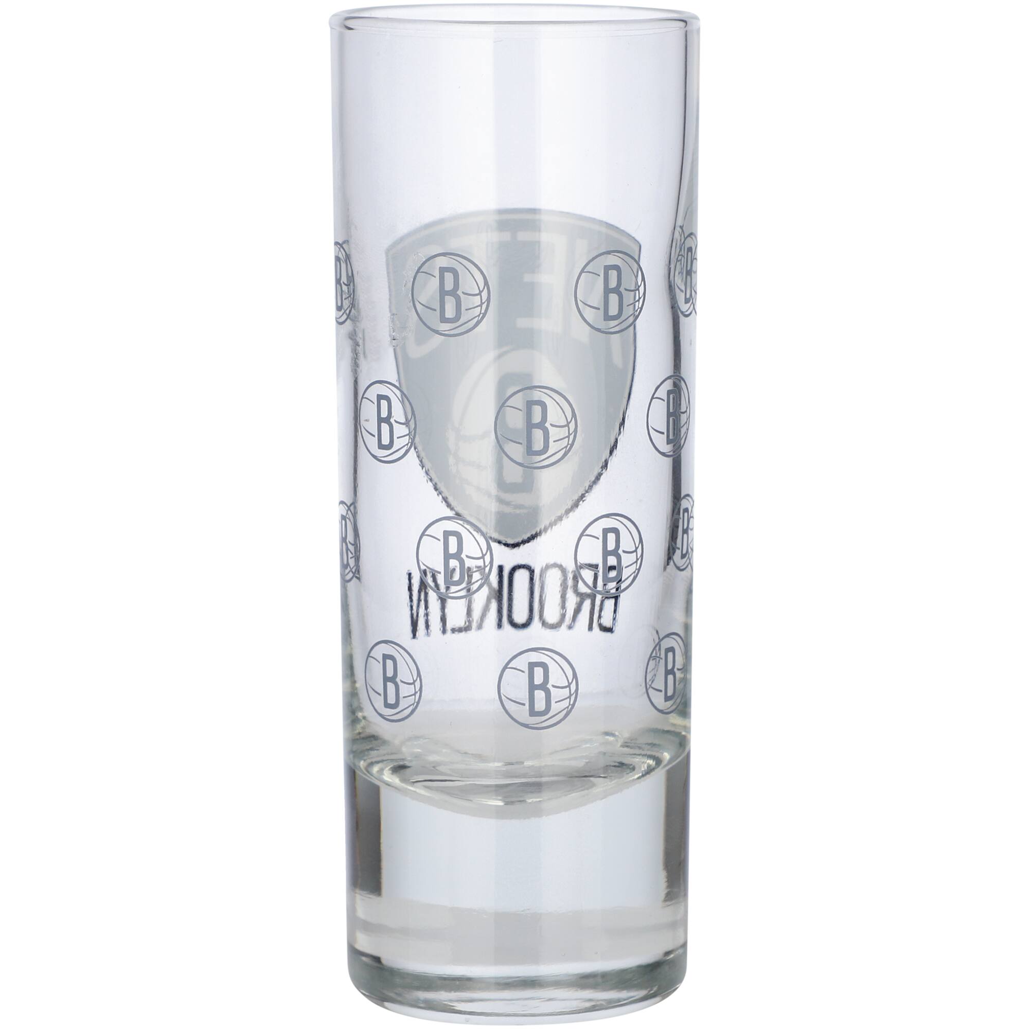 Alt View 1. Logo Brands - Brooklyn Nets 2.5oz. Satin-Etched Tall Shot Glass - Multicolor.