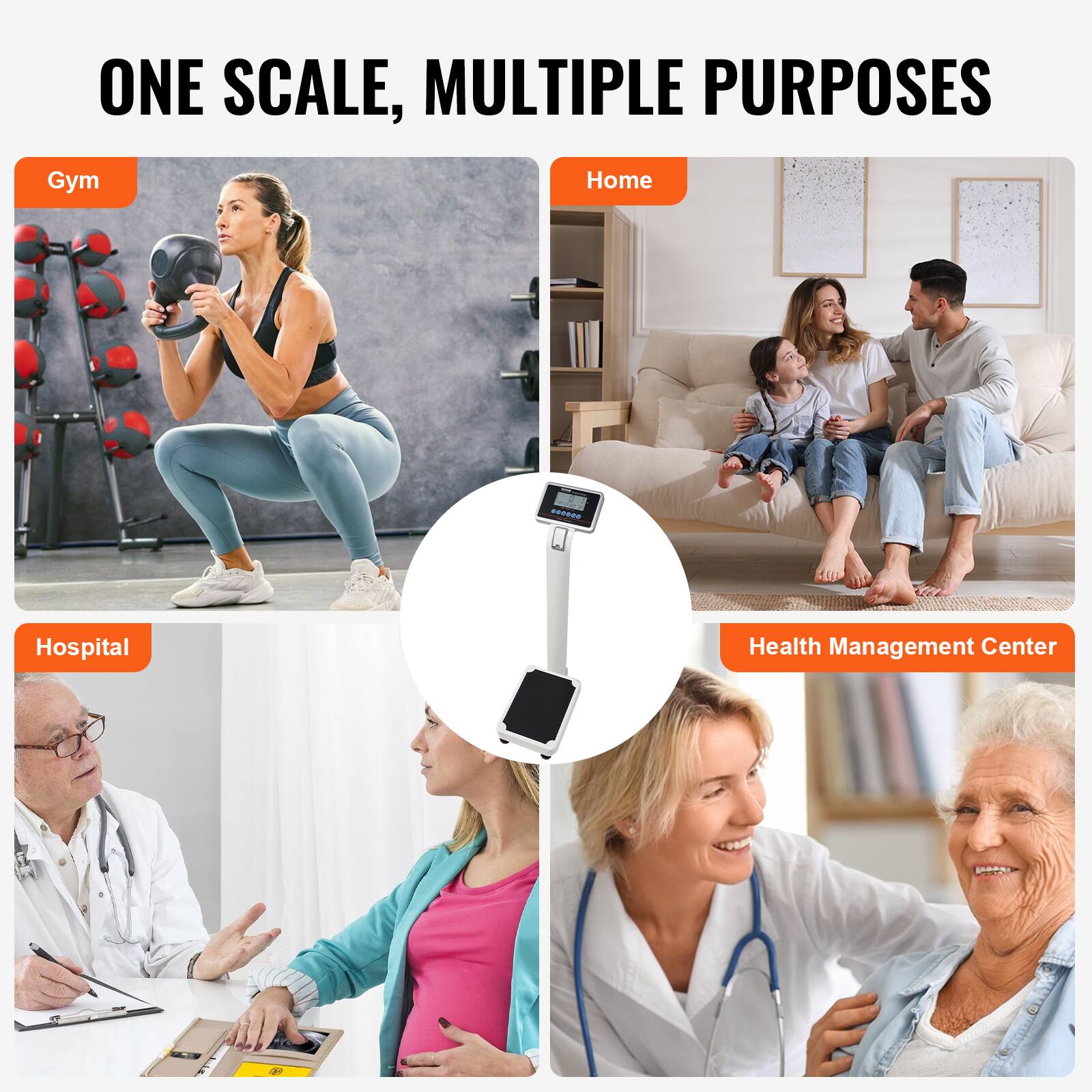 ONE SCALE, MULTIPLE PURPOSES

Gym  
Home  
Hospital  
Health Management Center