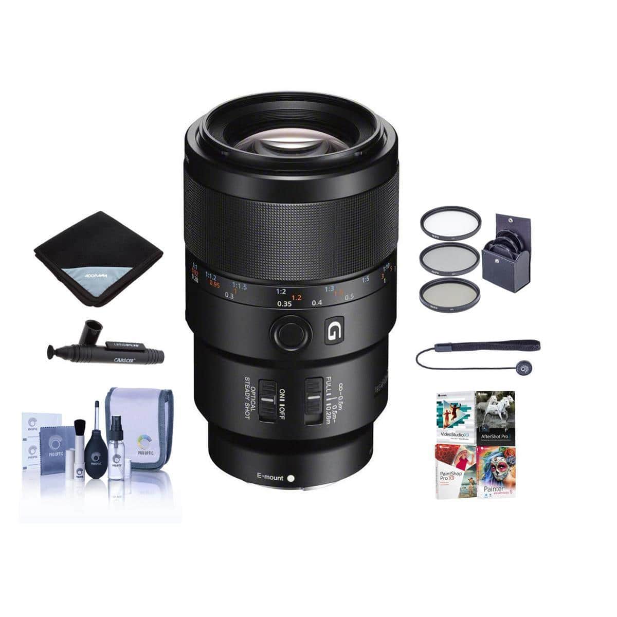 Bundle - Sony - FE 90mm f/2.8 Macro G OSS Lens - with Free Pc Accessory