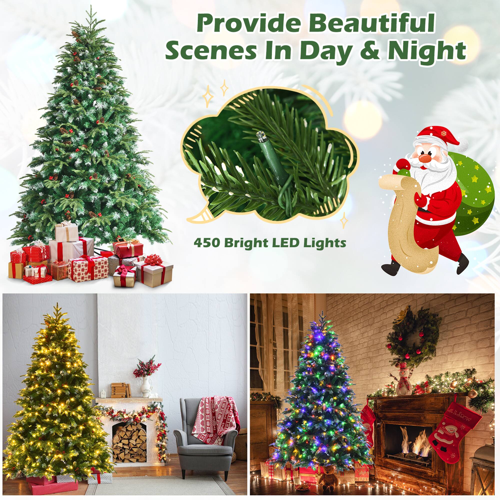 Provide Beautiful Scenes In Day & Night

450 Bright LED Lights