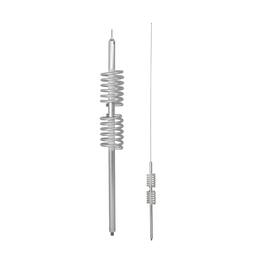 Tram - TCT-9 15,000-Watt TramCat Trucker Twin-Coil Aluminum CB Antenna with 42-1/4-In. Stainless Steel Whip and 9-In - Silver