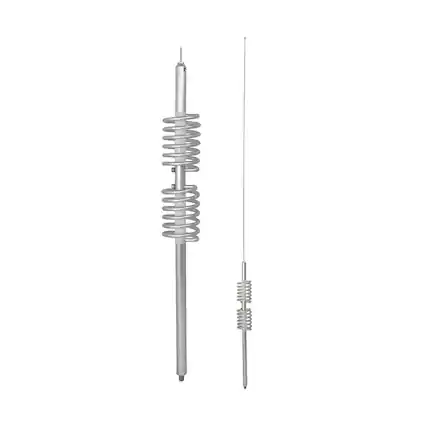 Front. Tram - Tram TCT-9 15,000-Watt TramCat Trucker Twin-Coil Aluminum CB Antenna with 42-1/4-In. Stainless Steel Whip and 9-In. - Silver.