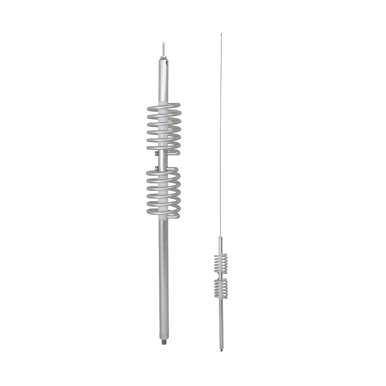 Front. Tram - Tram TCT-9 15,000-Watt TramCat Trucker Twin-Coil Aluminum CB Antenna with 42-1/4-In. Stainless Steel Whip and 9-In. - Silver.