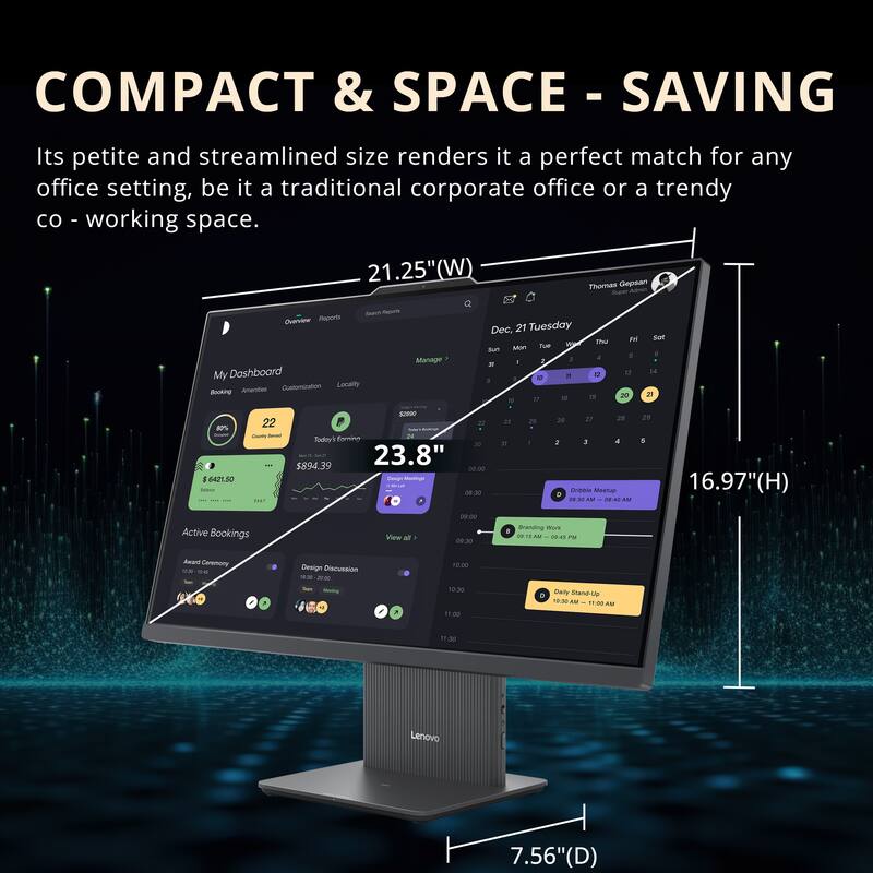 COMPACT & SPACE - SAVING

Its petite and streamlined size renders it a perfect match for any office setting, be it a traditional corporate office or a trendy co-working space.

21.25"(W)  
23.8"  
16.97"(H)  
7.56"(D)