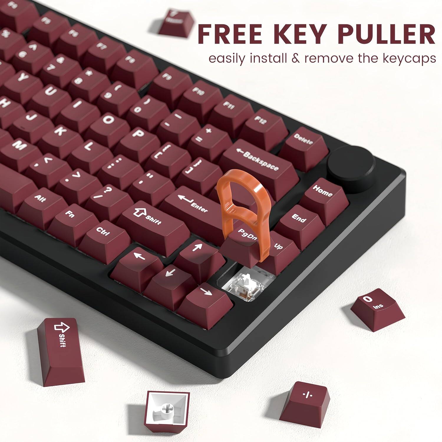 FREE KEY PULLER  
easily install & remove the keycaps